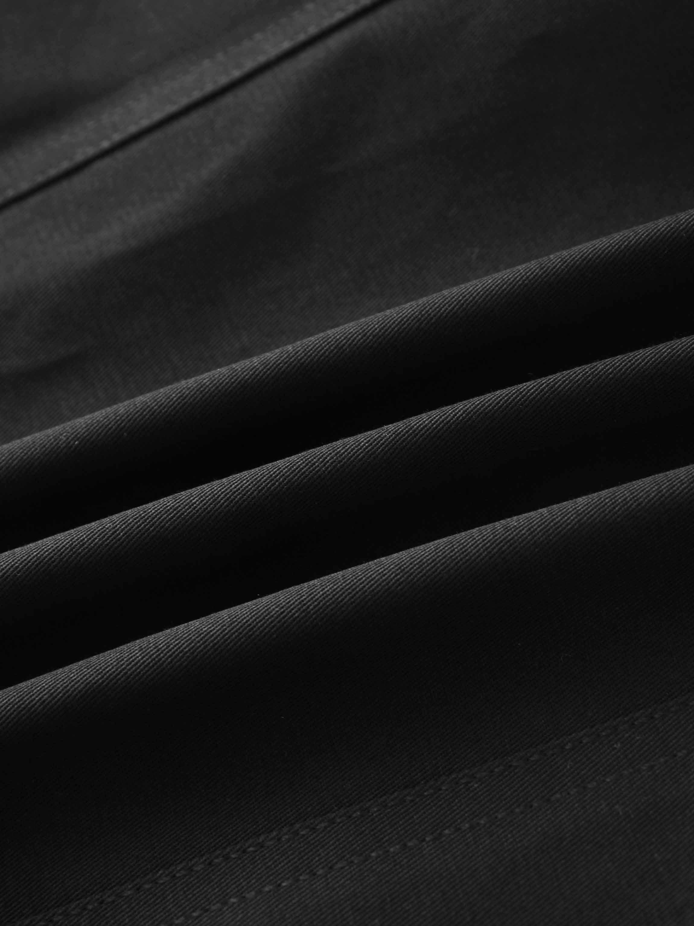 Belted Cotton Cargo Skirt-Black