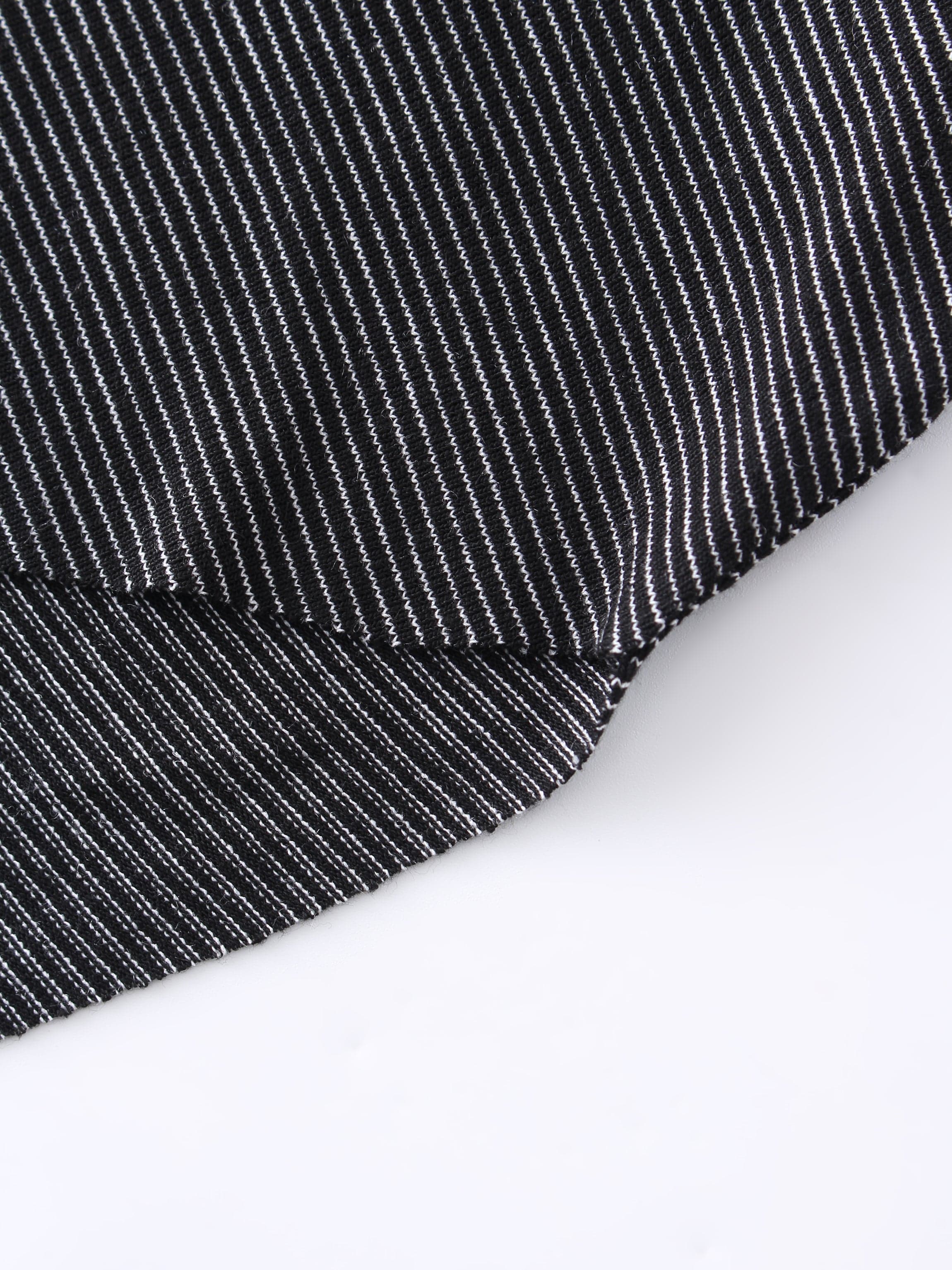 High Low Tee-Black/White