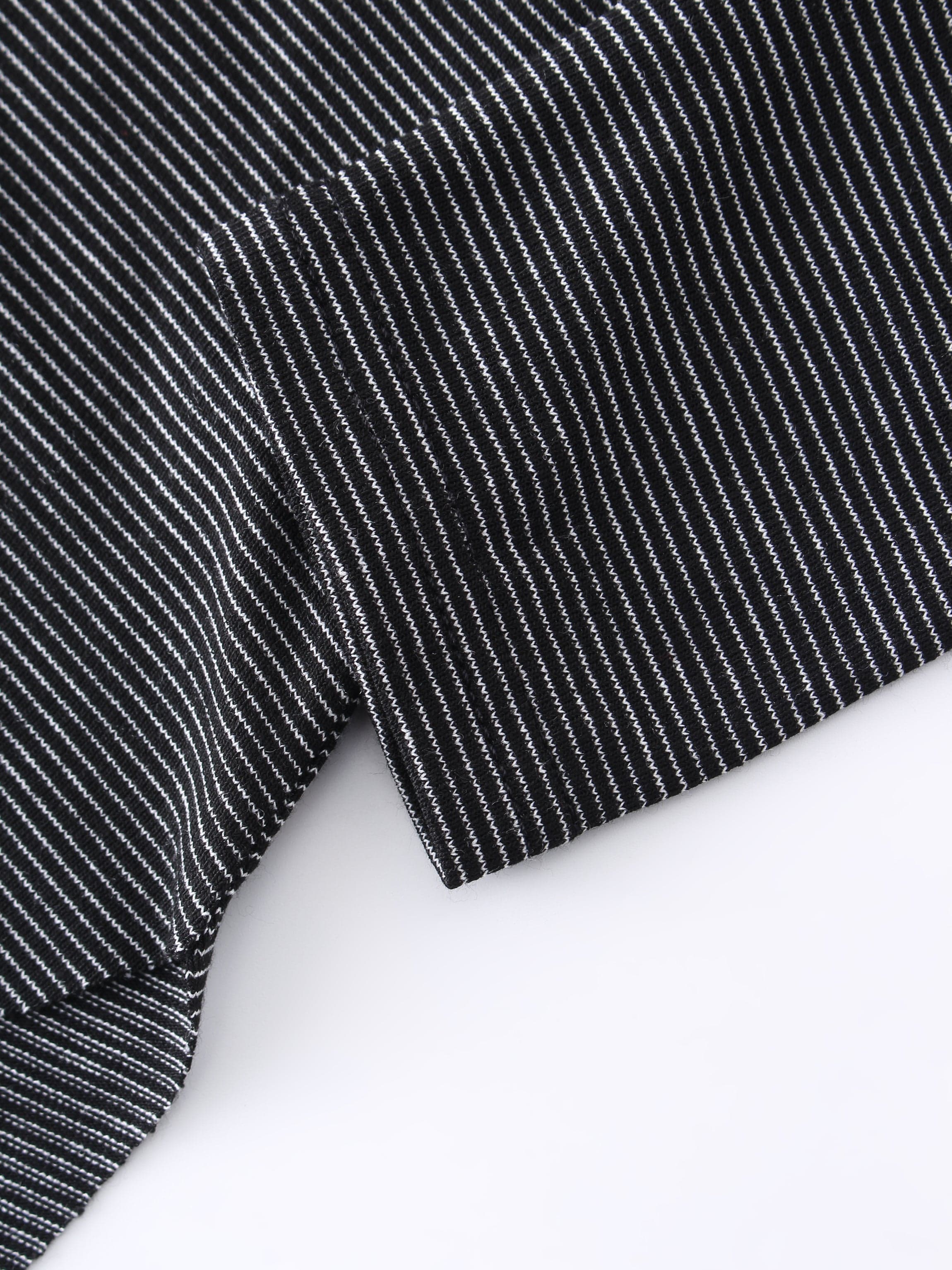 High Low Tee-Black/White