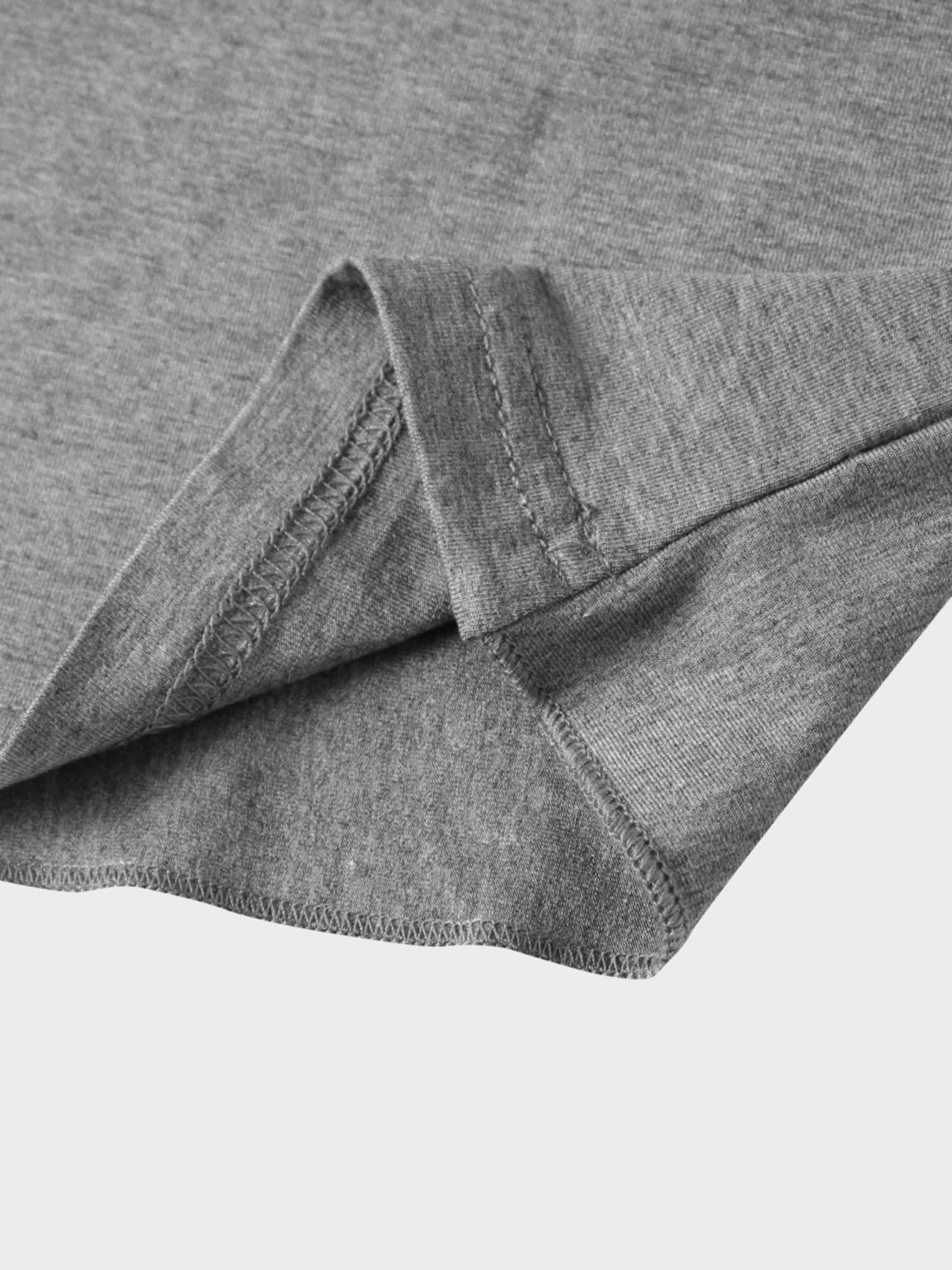 Wrap Tie Tee-Heathered Grey