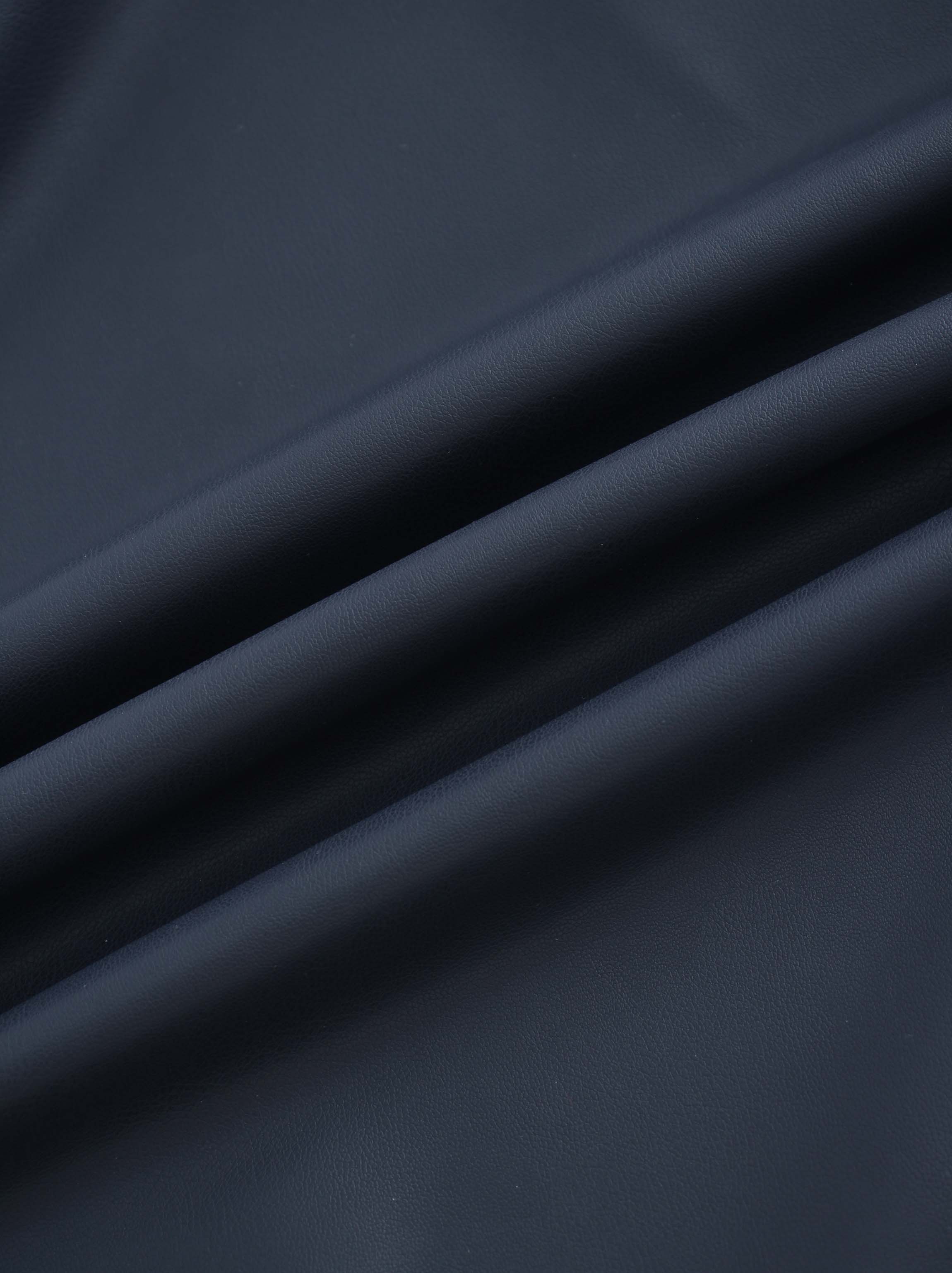 Drop Waist Leather Skirt-Navy