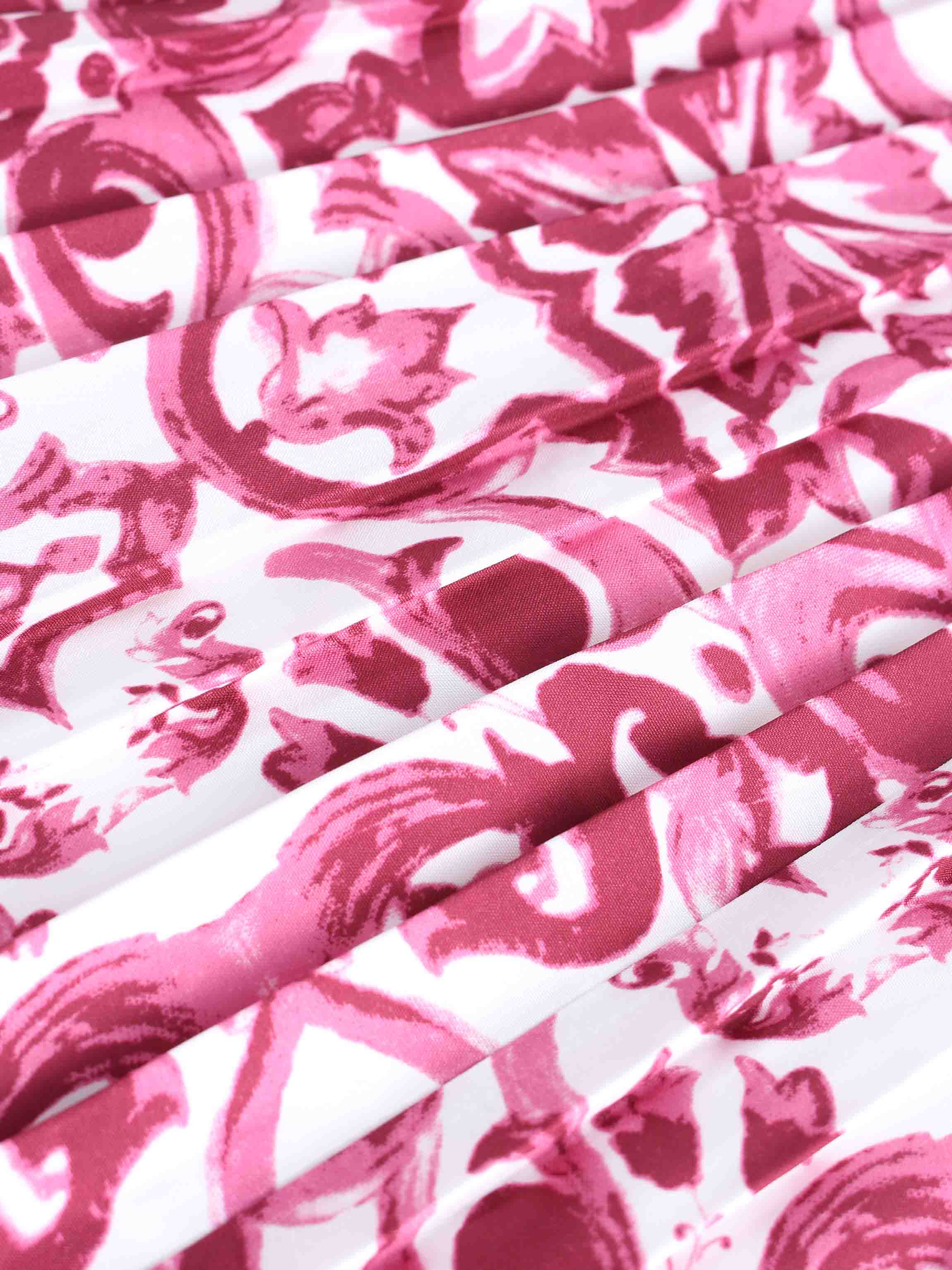 Covered Band Pleated Skirt 37"-Pink Picasso