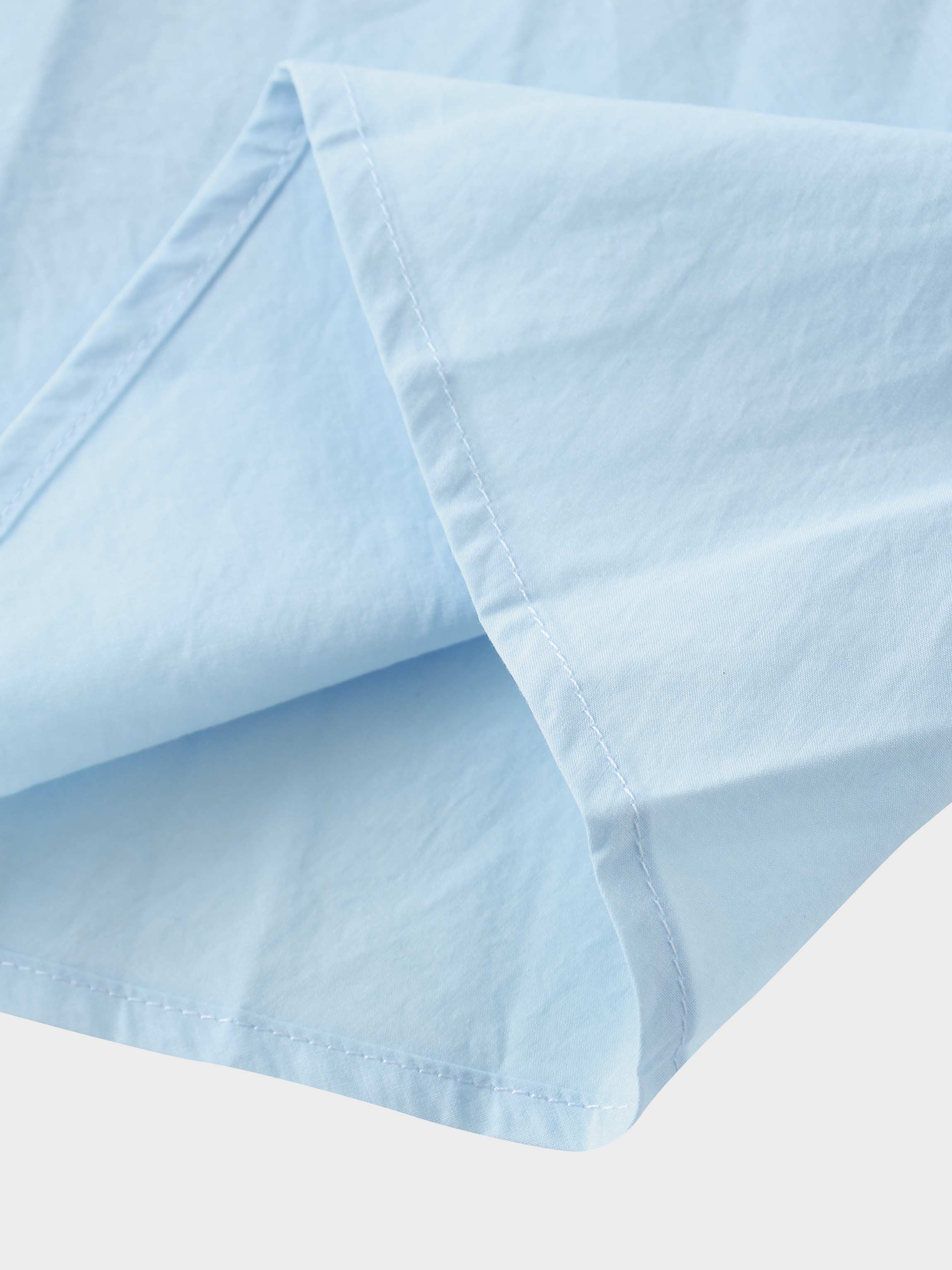 Micro Pleat Elastic Waist Skirt-Light Blue