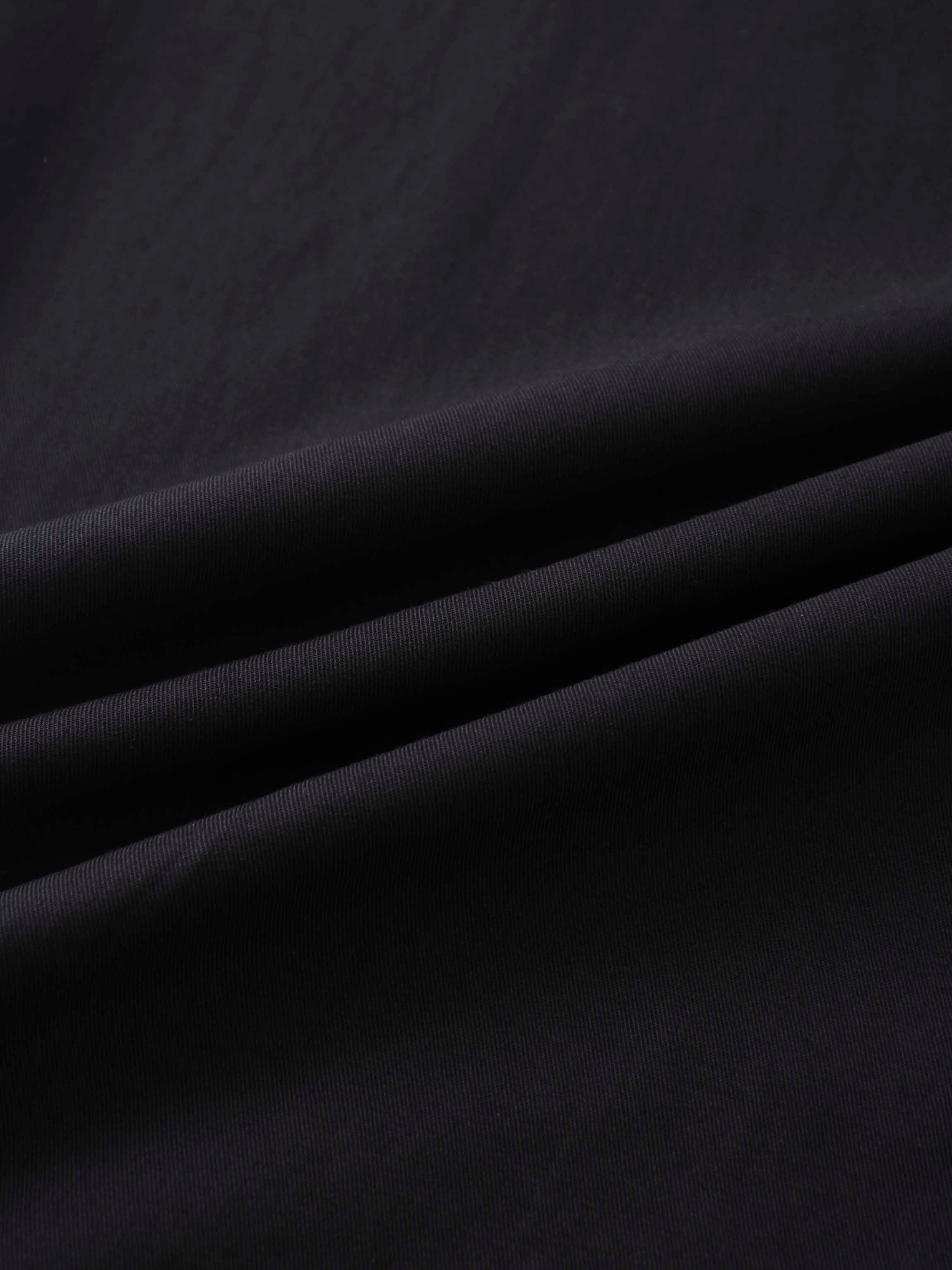 Contrast Pocket Skirt-Black