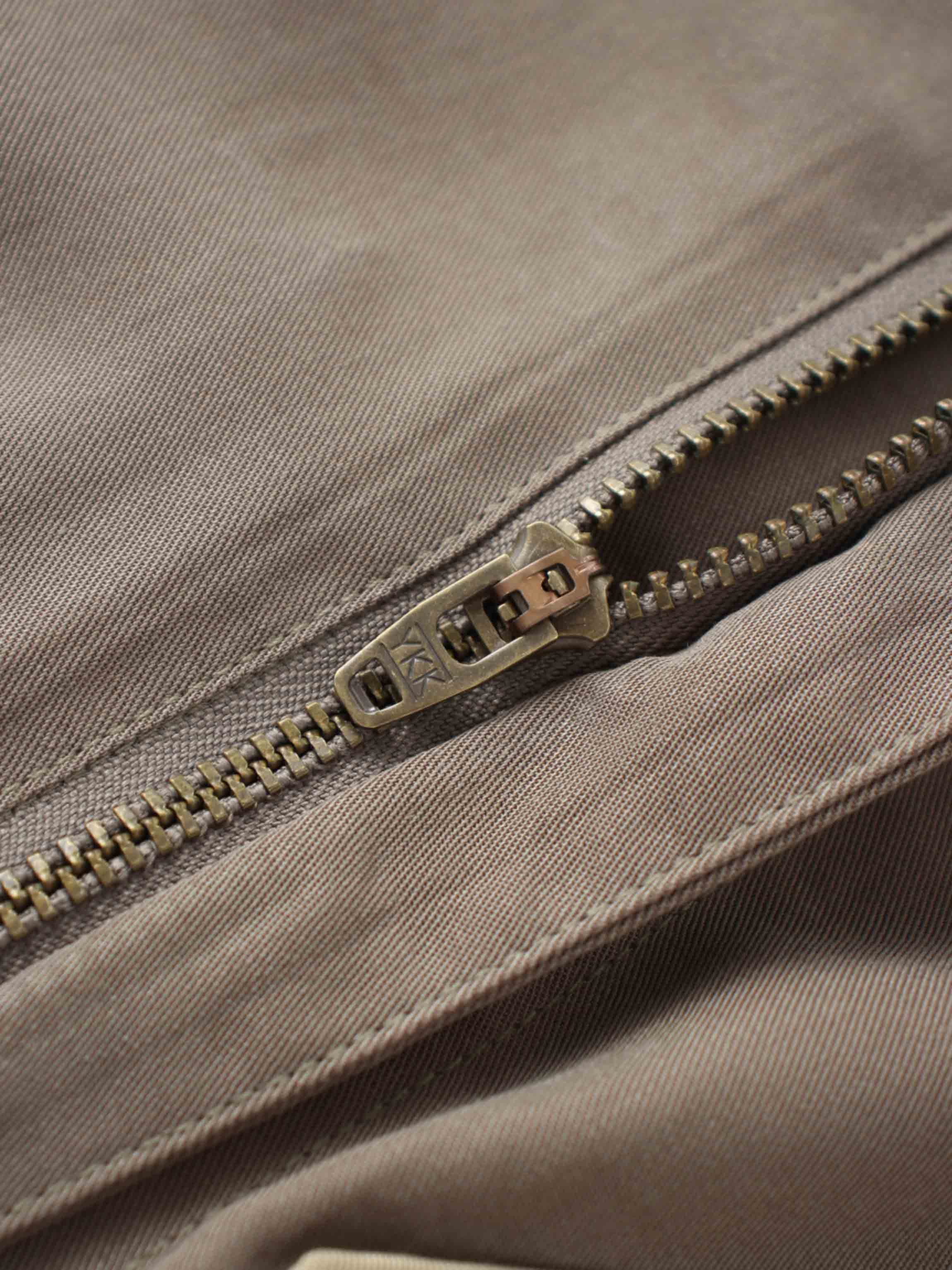 Contrast Pocket Skirt-Khaki