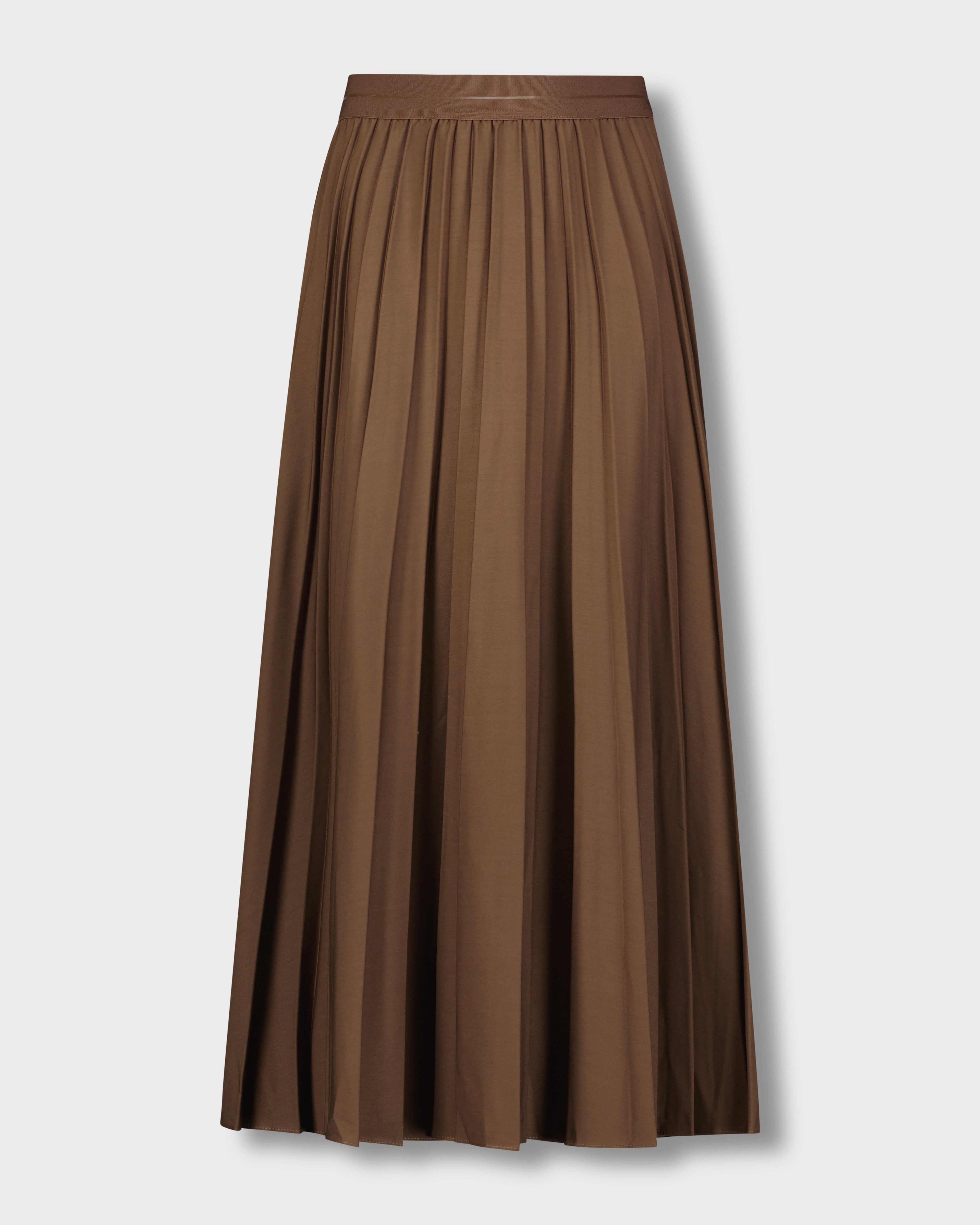 PLEATED SKIRT 35"-MEDIUM BROWN