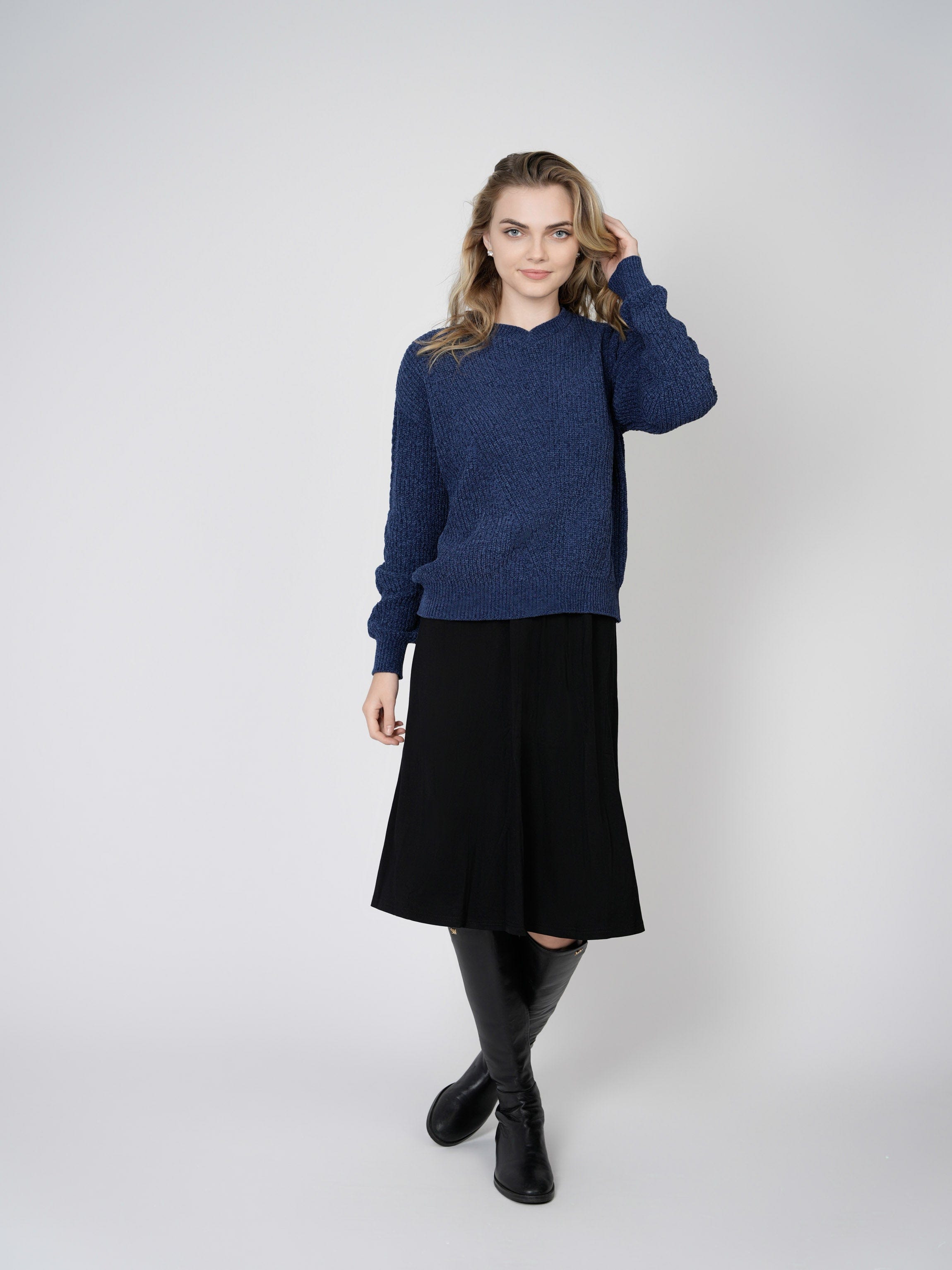 TSHIRT CIRCLE SKIRT-25"-BLACK