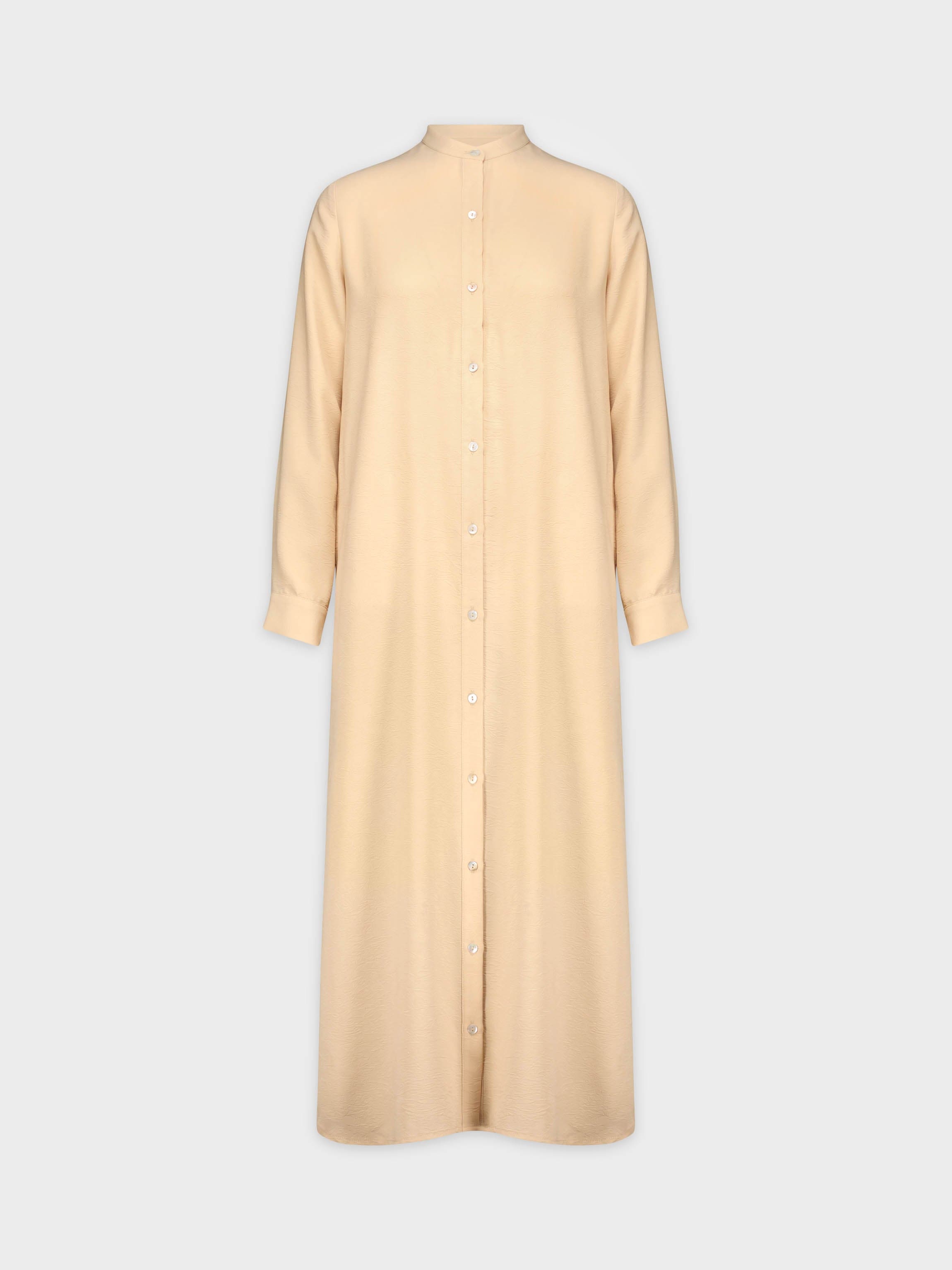 LONG SHIRTDRESS-TAN