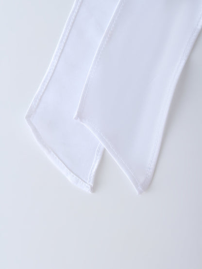 Wrap Satin Top-White
