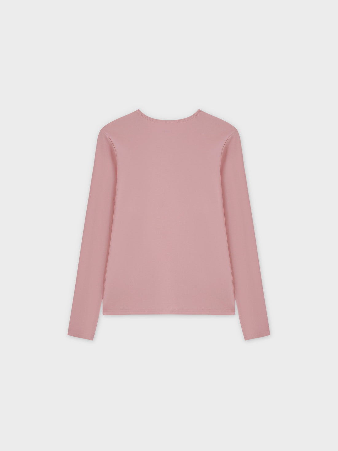 Basic High V Tee LS-Rose