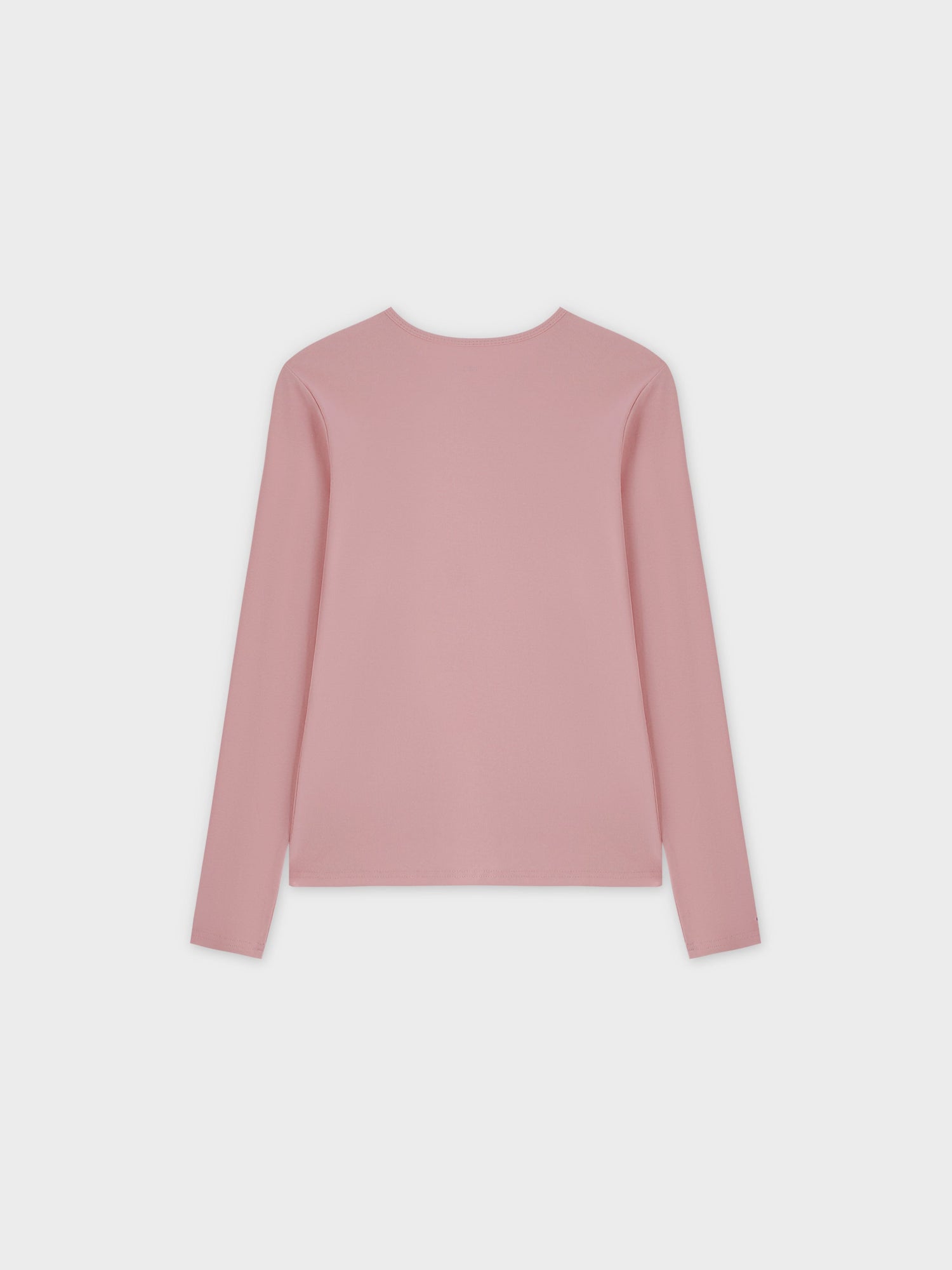 Basic High V Tee LS-Rose