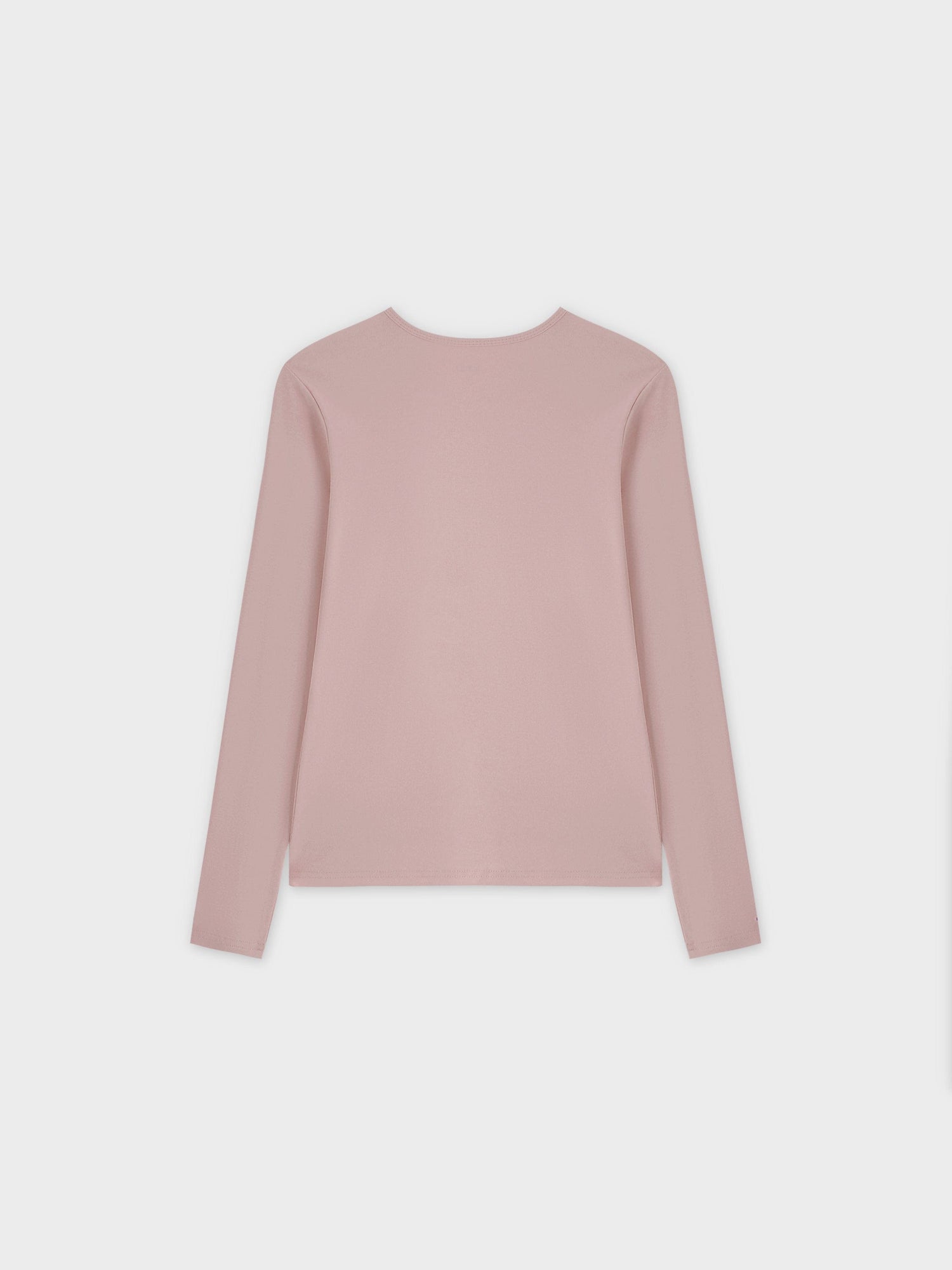 Basic High V Tee LS-Blush