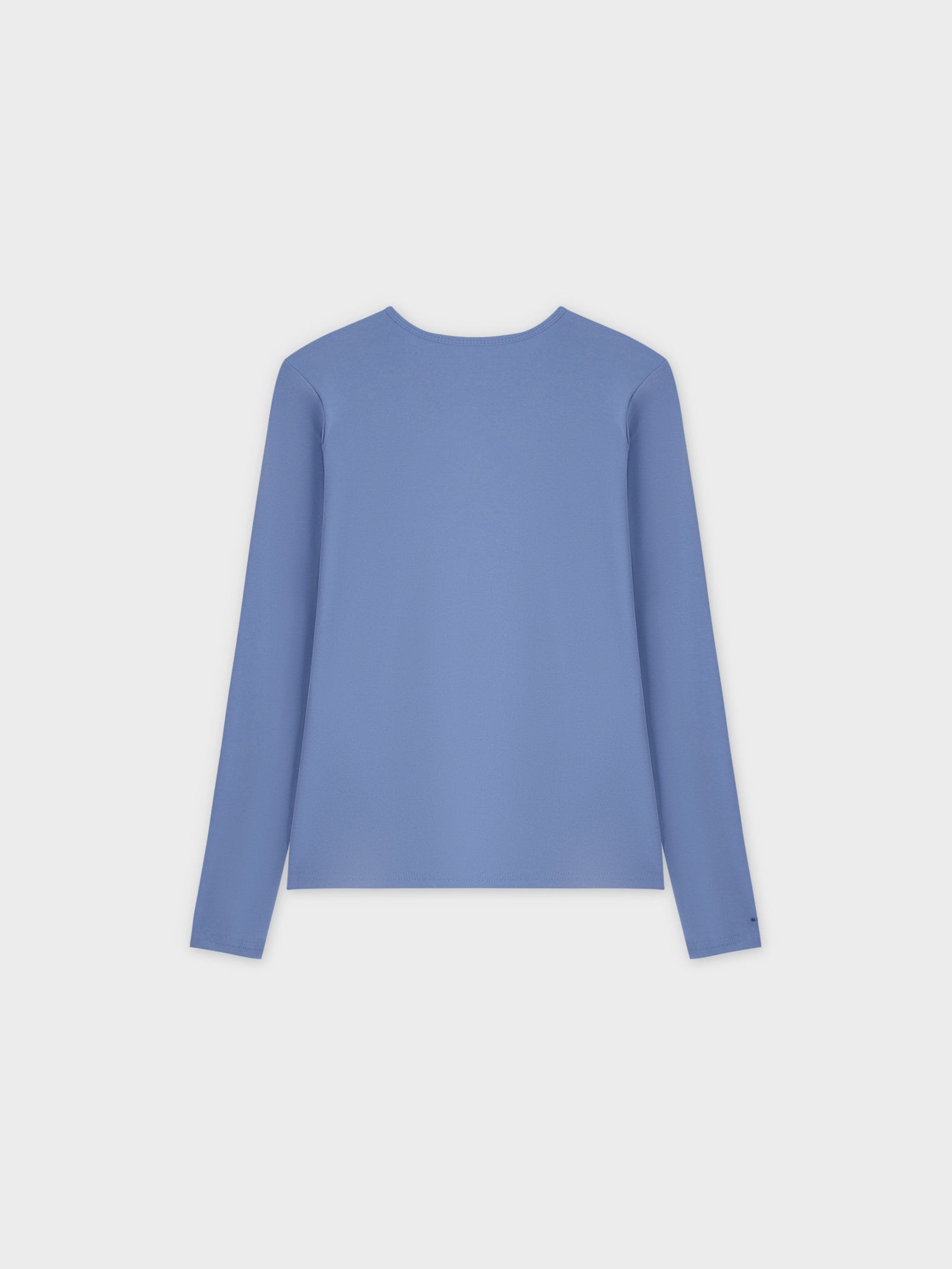 Basic High V Tee LS-Periwinkle