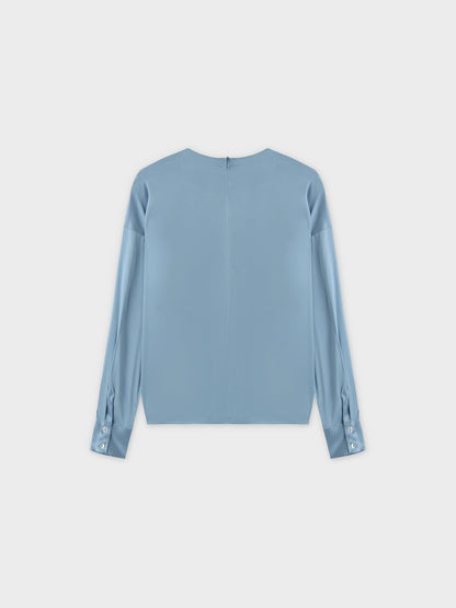 Satin Top-Light Blue