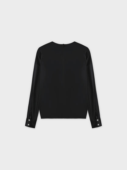 Satin Top-Black