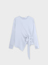 Wrap Satin Top-White