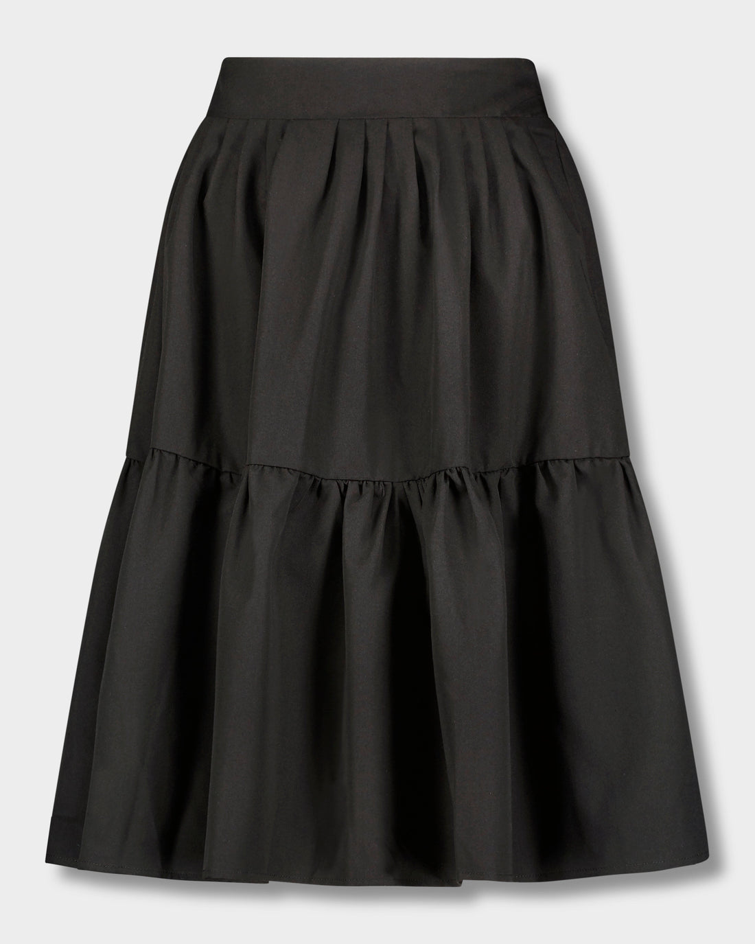 CIRCLE RUFFLE SKIRT-BLACK