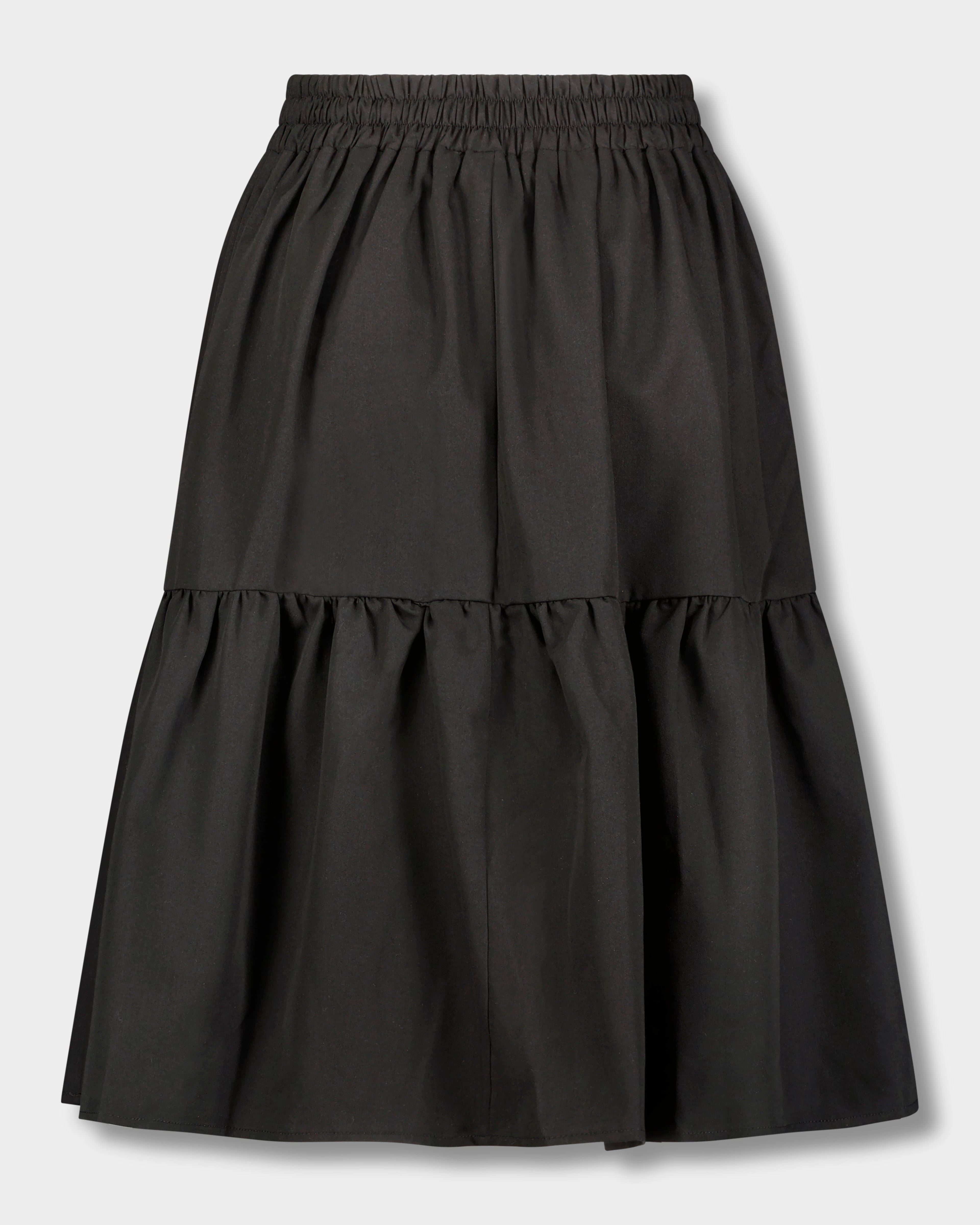 CIRCLE RUFFLE SKIRT-BLACK