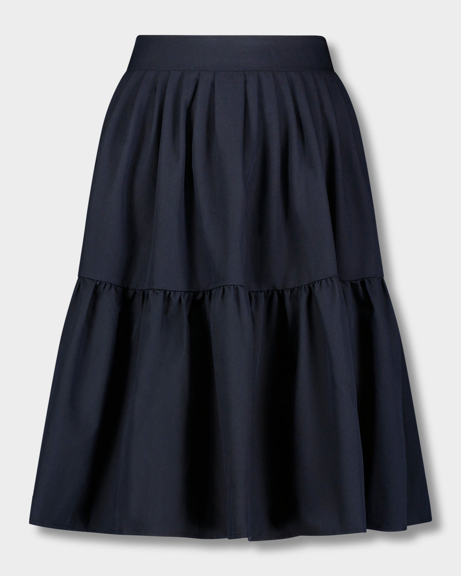 CIRCLE RUFFLE SKIRT-NAVY