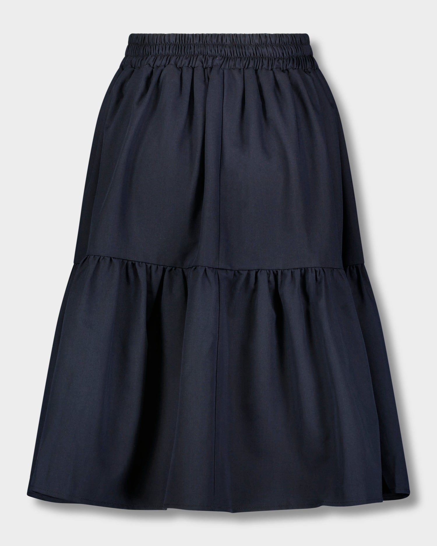 CIRCLE RUFFLE SKIRT-NAVY