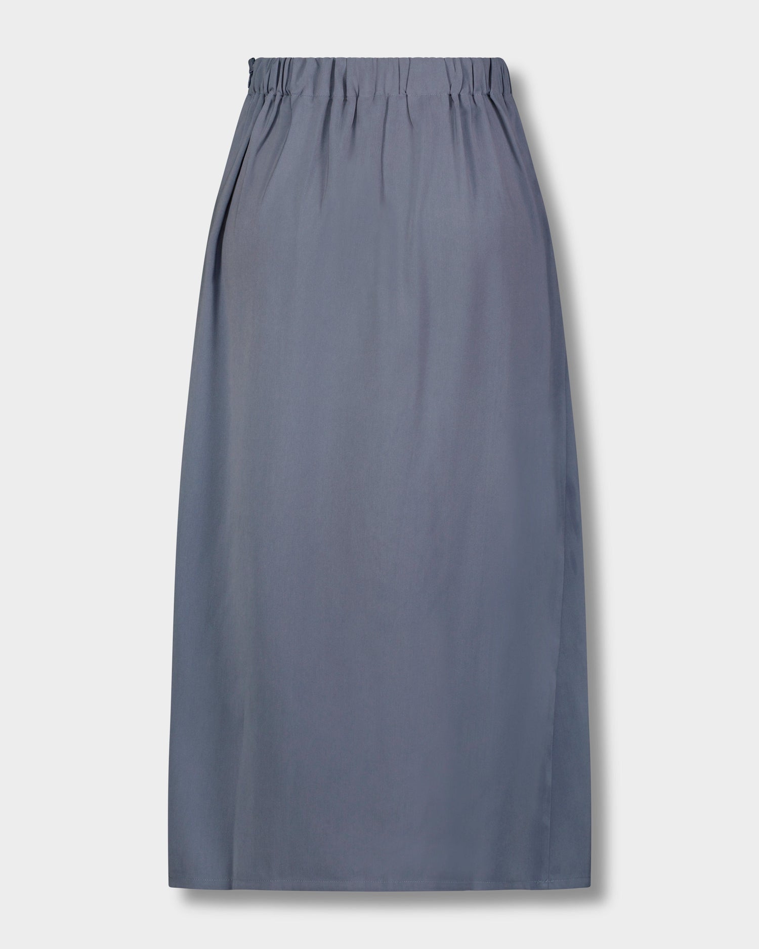 SIDE RUCHED SKIRT-BLUE