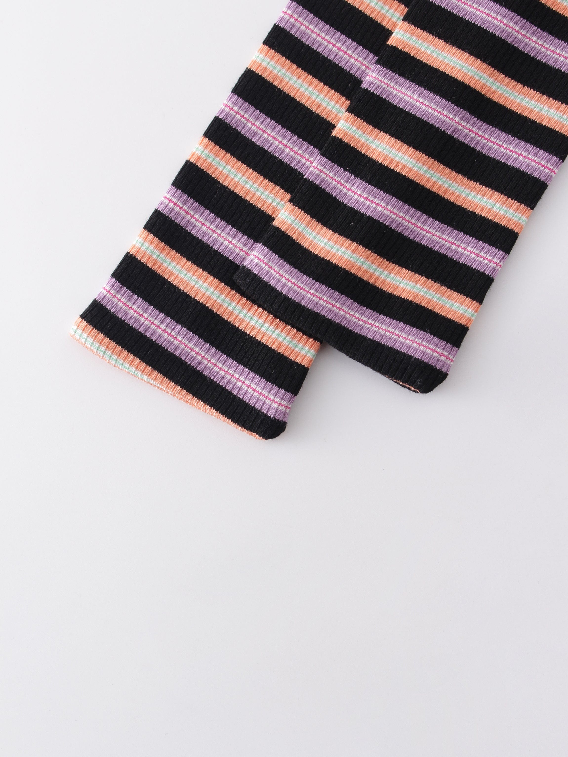 Striped Wrap Tee-Orange/Purple/Black