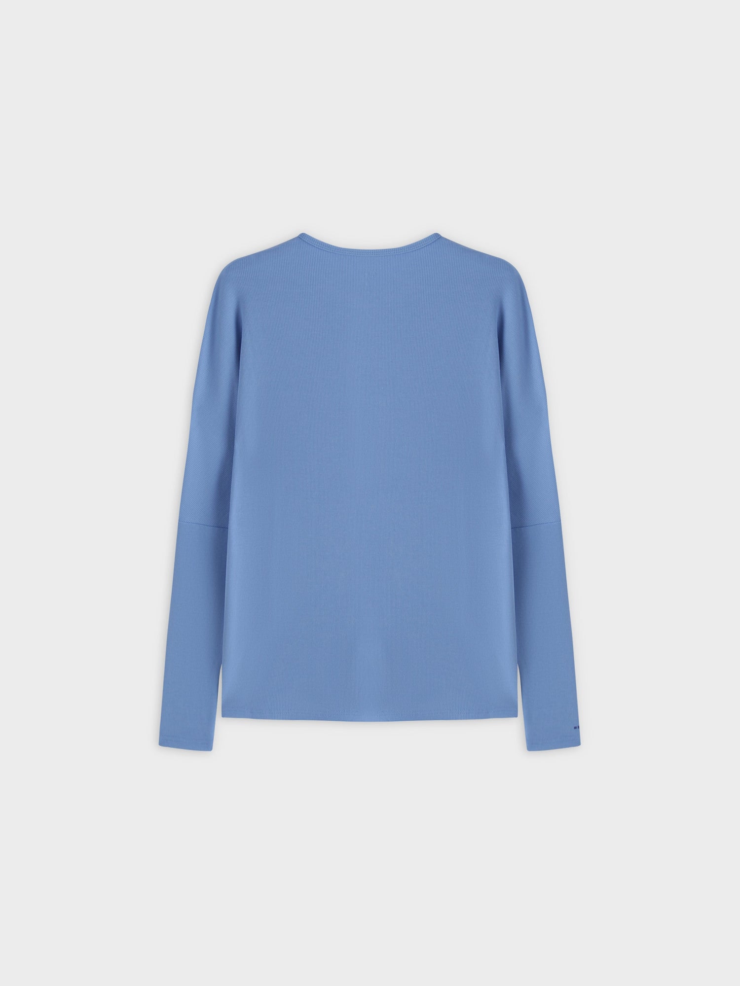 Crew Ribbed Dolman-Ocean Blue