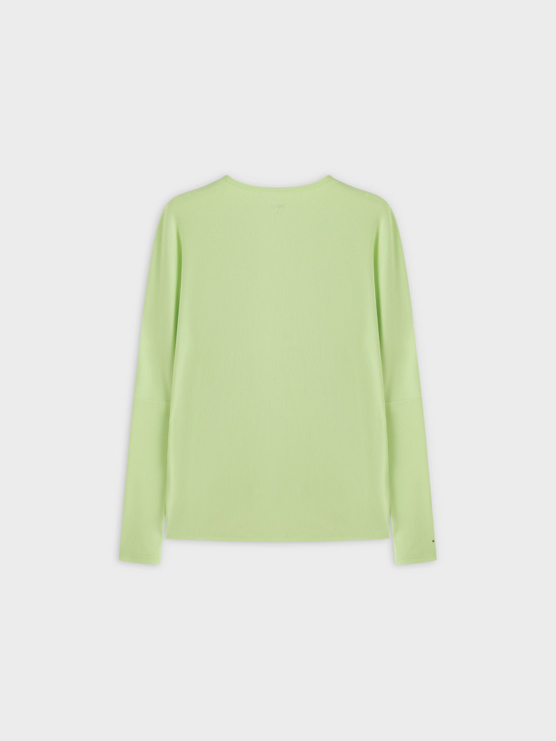 Crew Ribbed Dolman-Neon Green