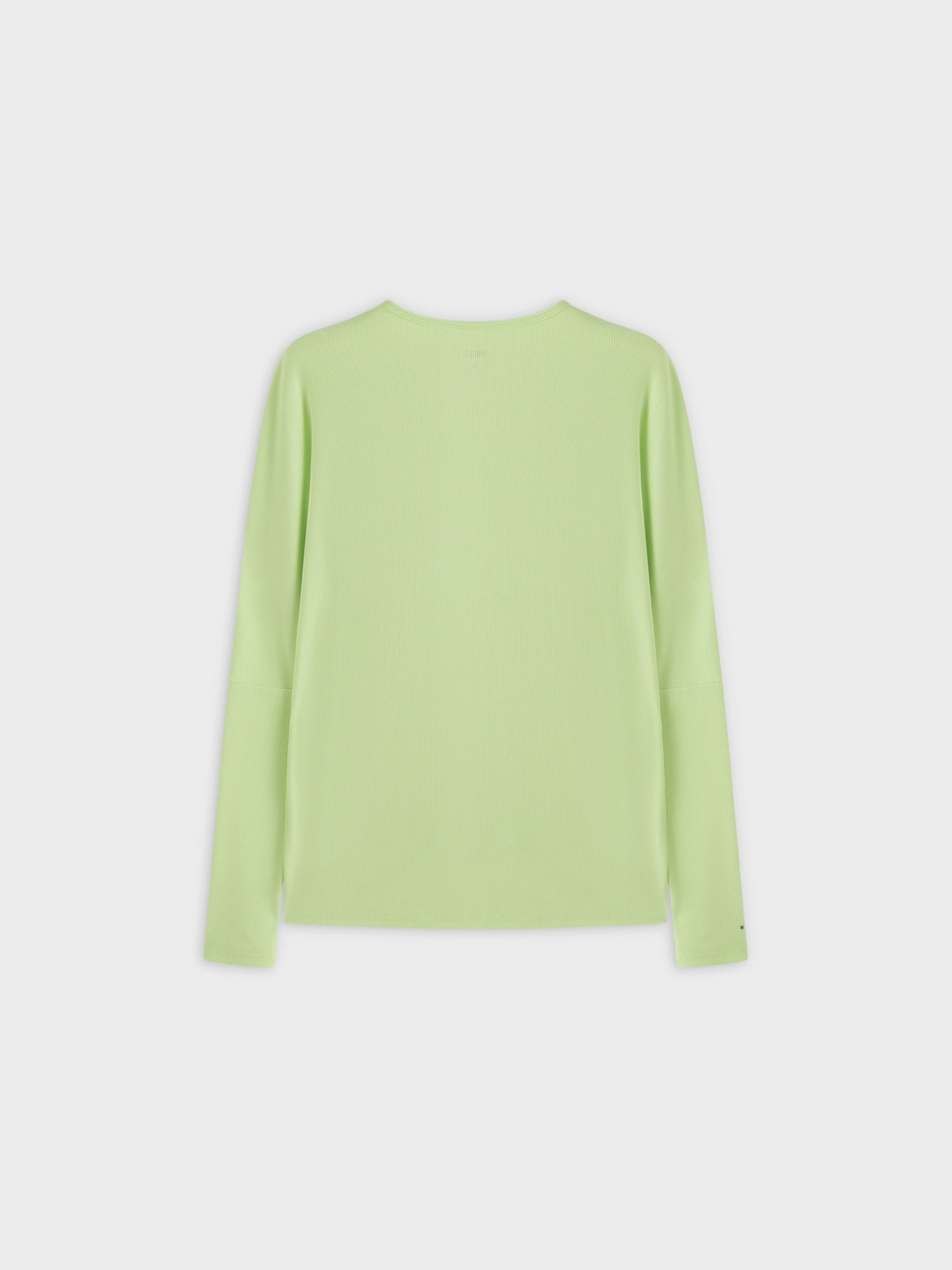 Crew Ribbed Dolman-Neon Green