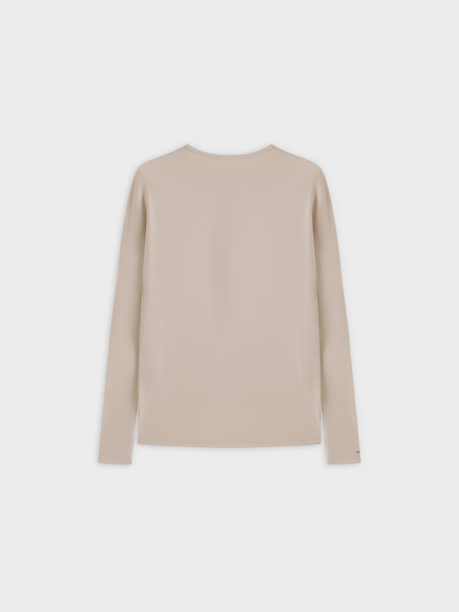 Crew Ribbed Dolman-Tan