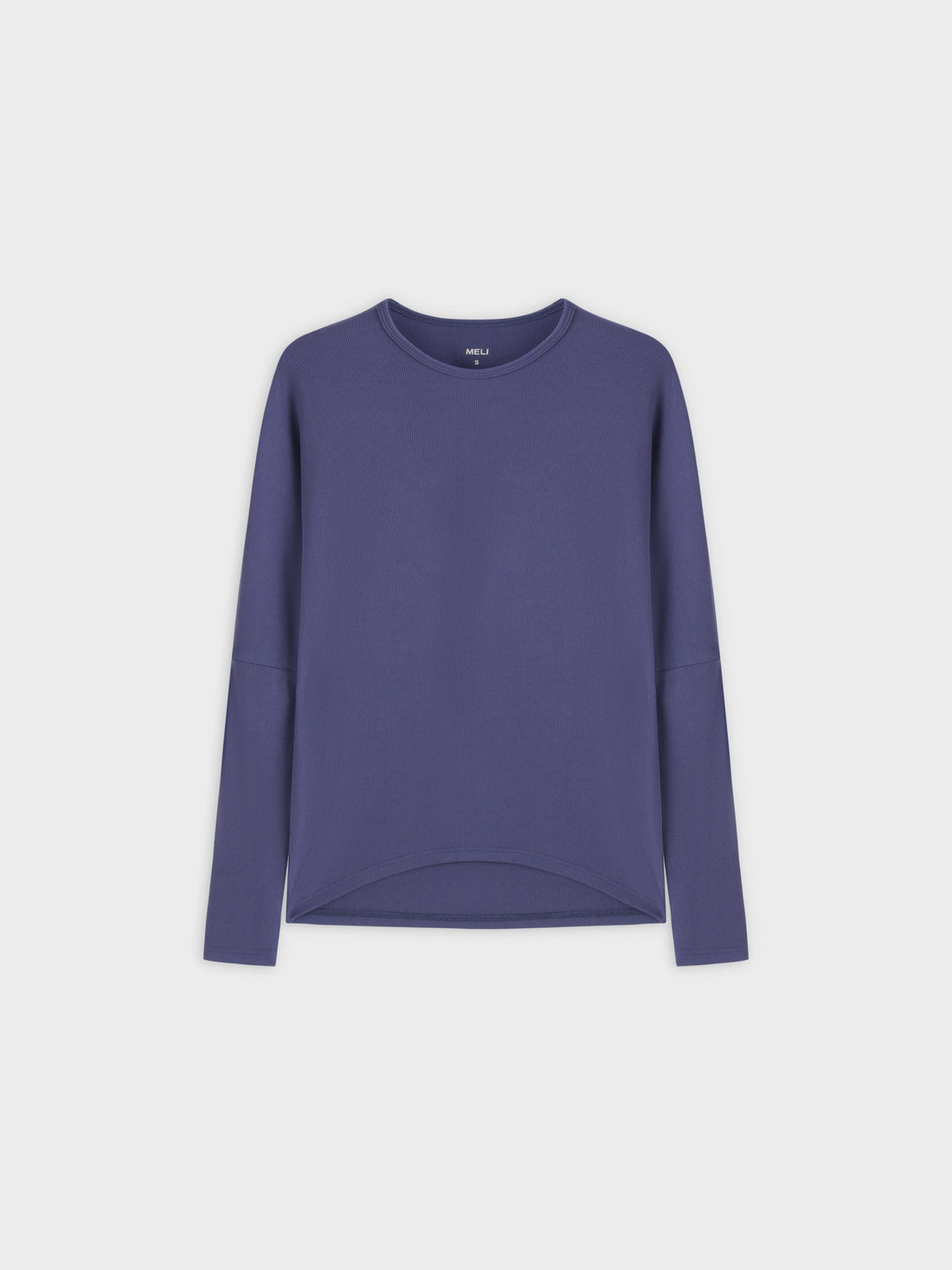 Crew Ribbed Dolman-Indigo Blue
