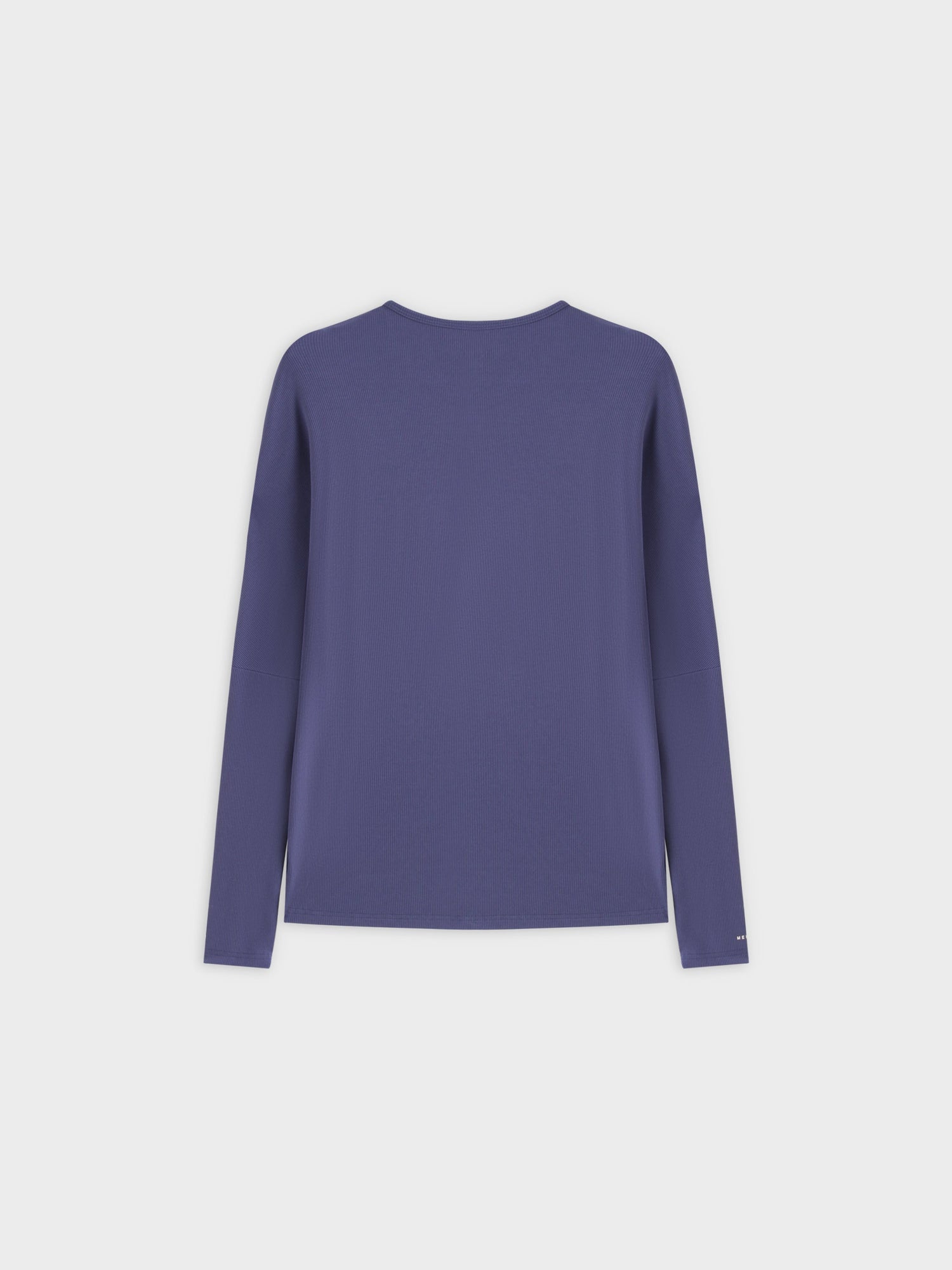 Crew Ribbed Dolman-Indigo Blue