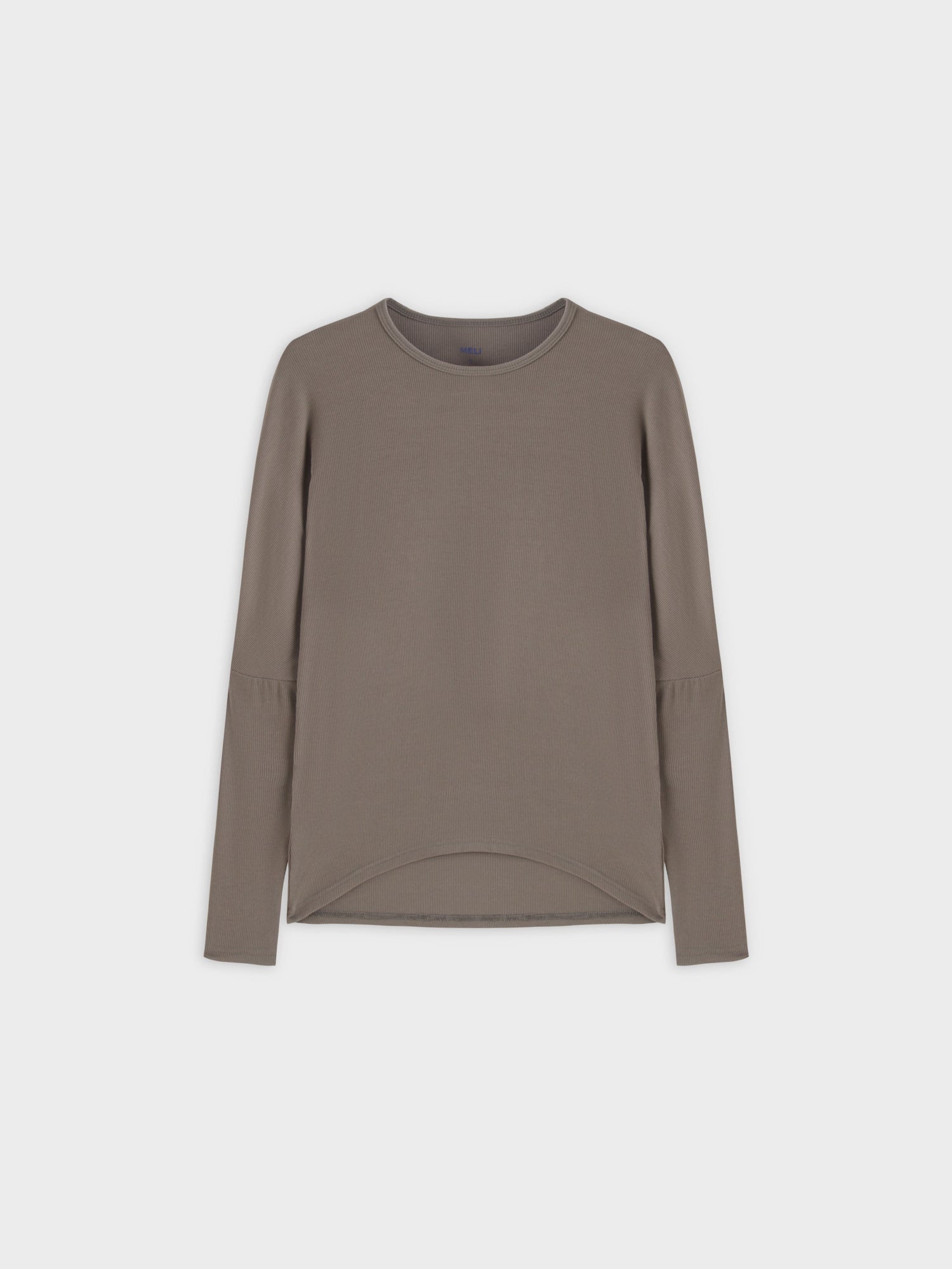 Crew Ribbed Dolman-Olive