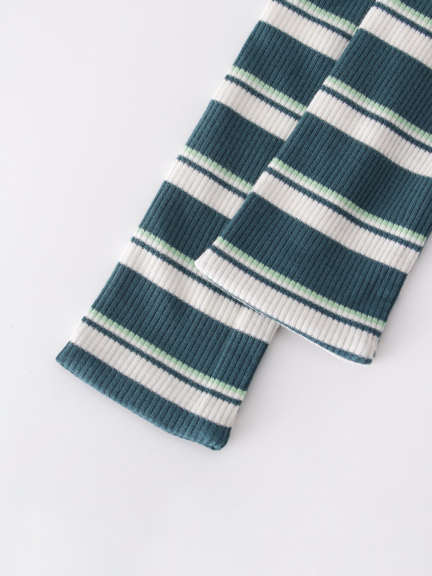 Striped Wrap Tee-Green/Light Green