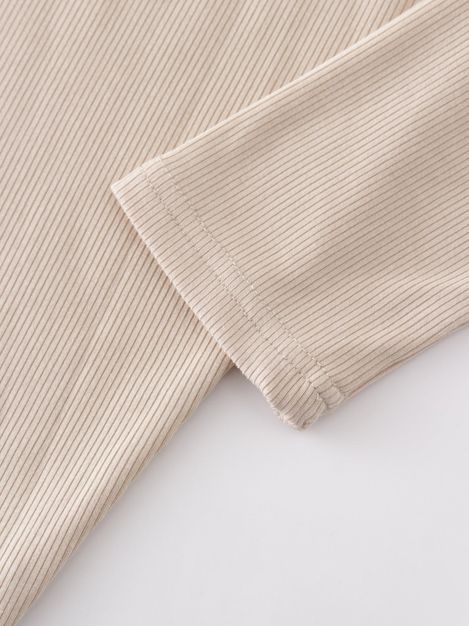 Crew Ribbed Dolman-Tan