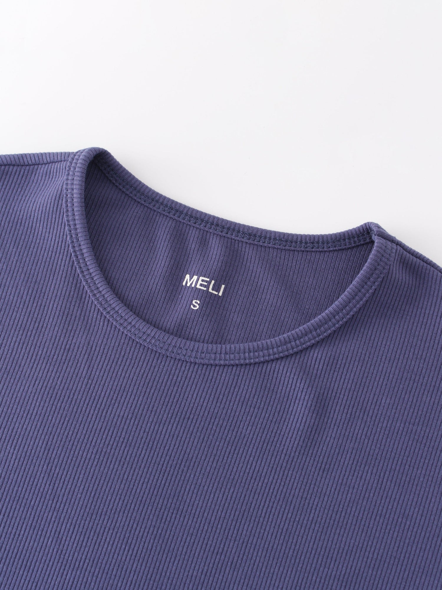 Crew Ribbed Dolman-Indigo Blue