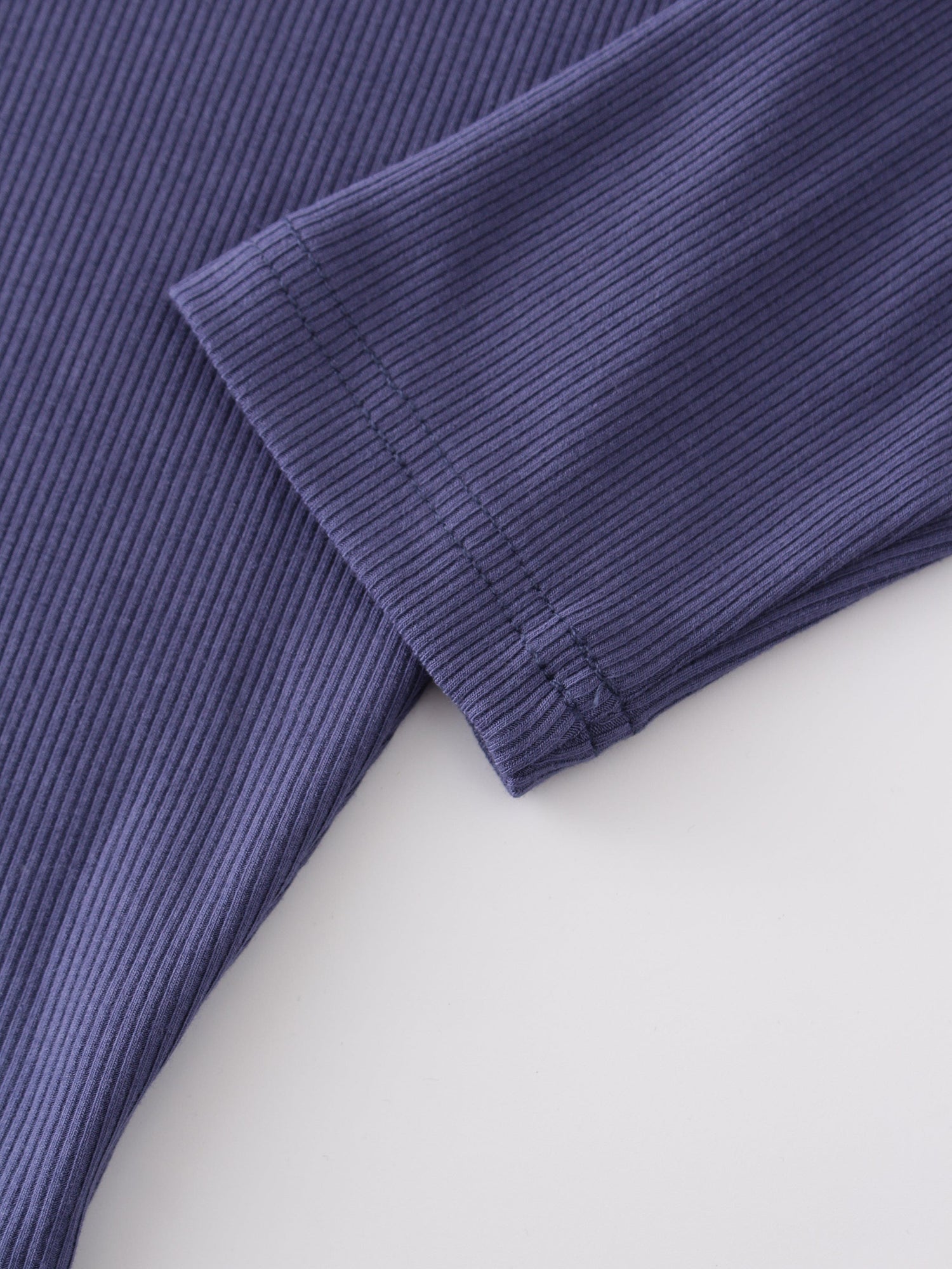 Crew Ribbed Dolman-Indigo Blue