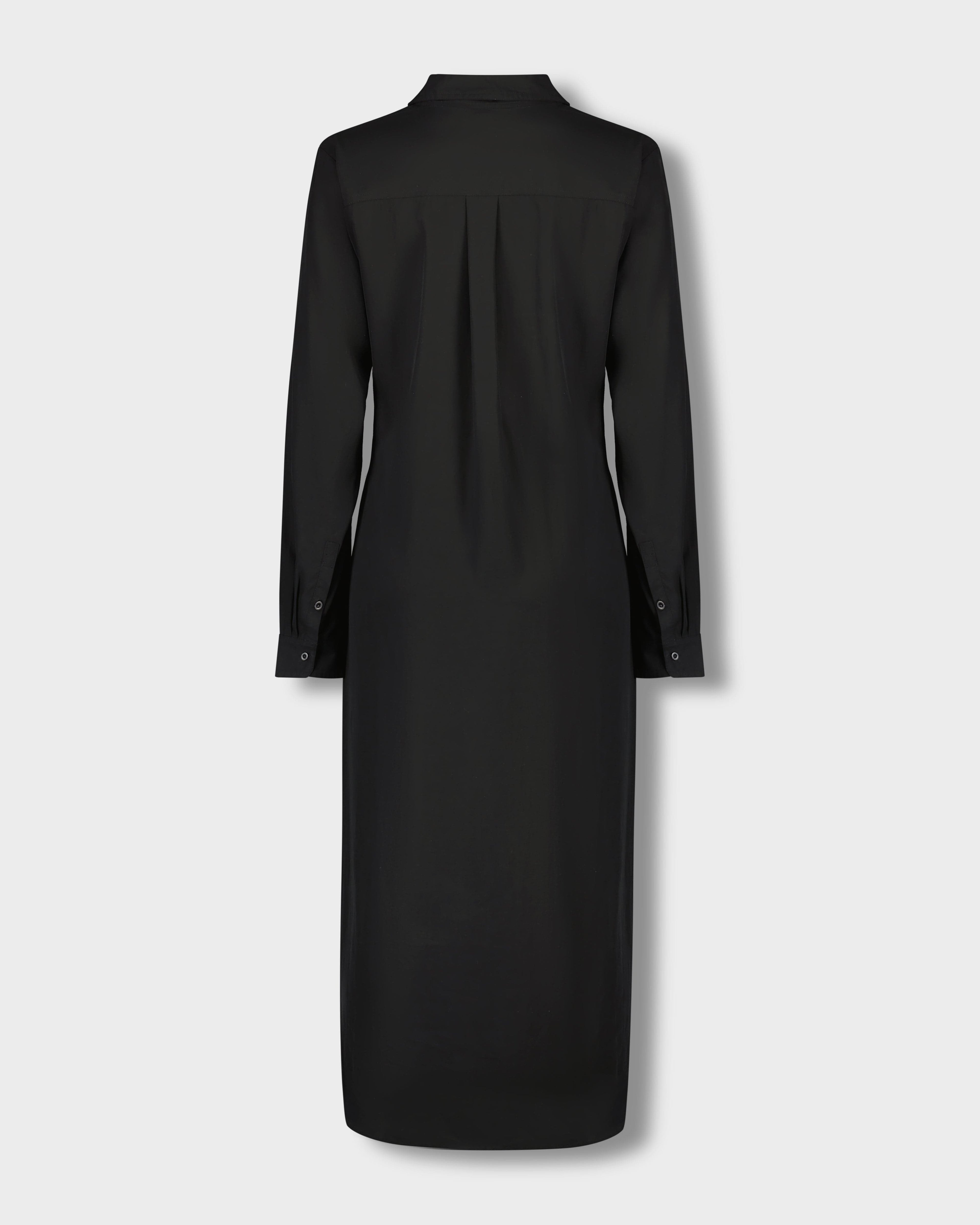 KNOT SHIRTDRESS-BLACK