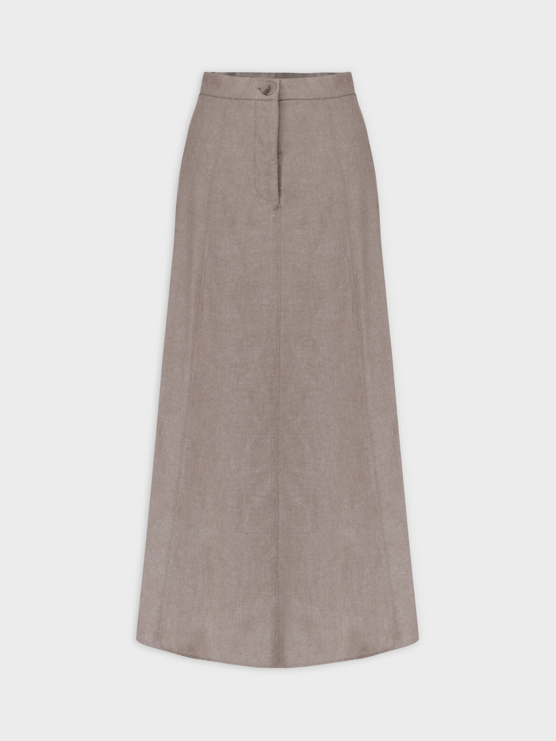 Pattern A-Line Seamed Skirt-Tan Tweed