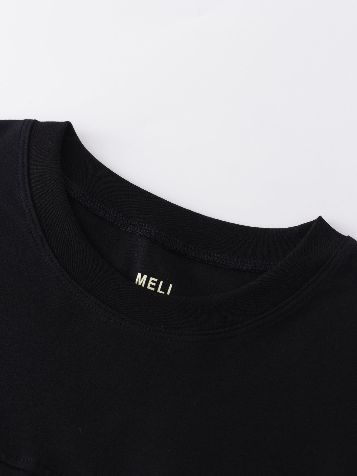 Pocket Tab Tee-Black/White