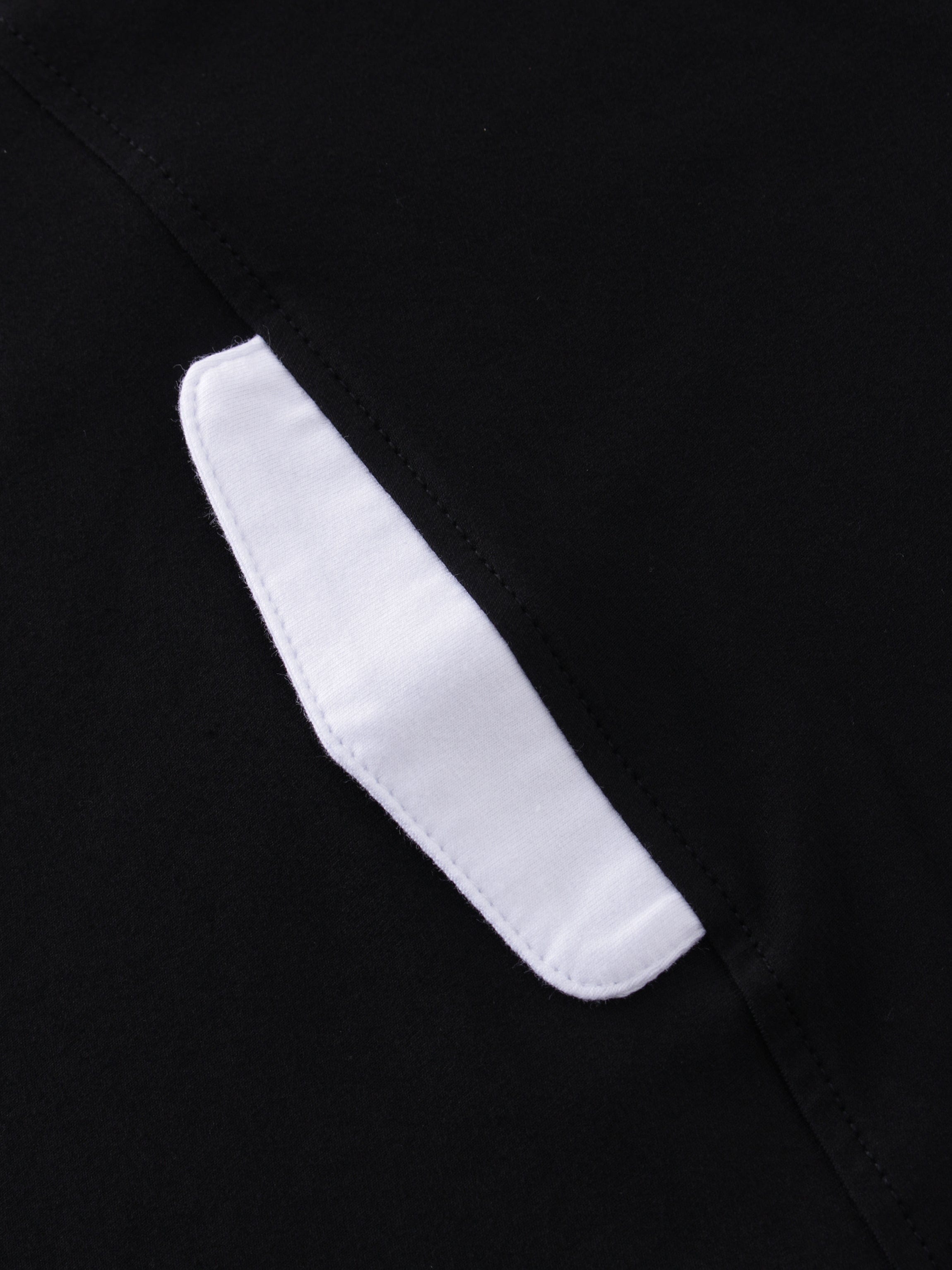 Pocket Tab Tee-Black/White