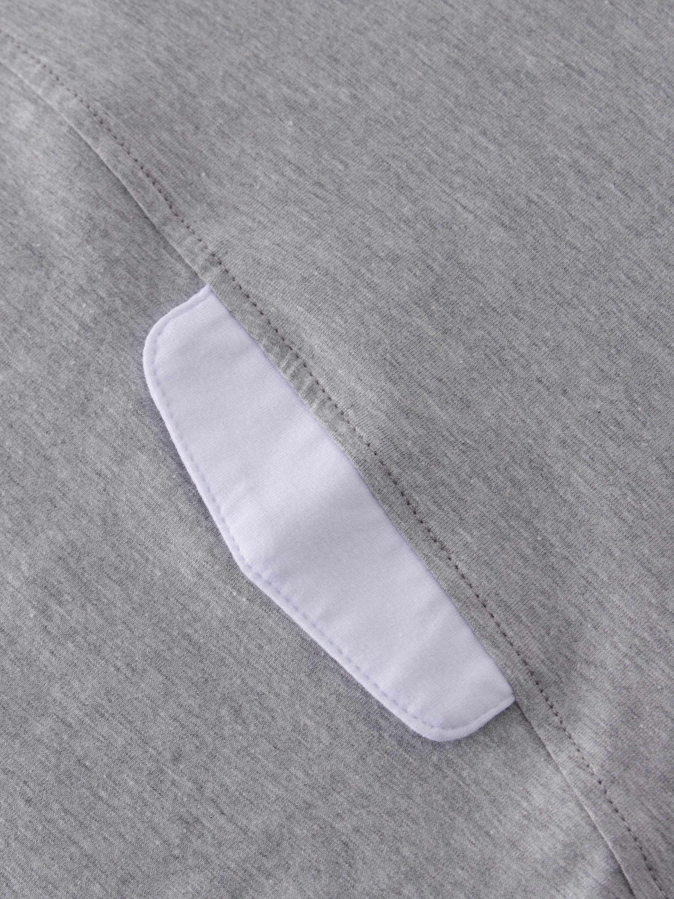 Pocket Tab Tee-Grey/White