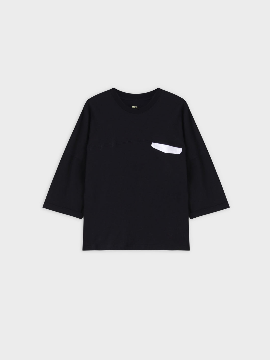 Pocket Tab Tee-Black/White