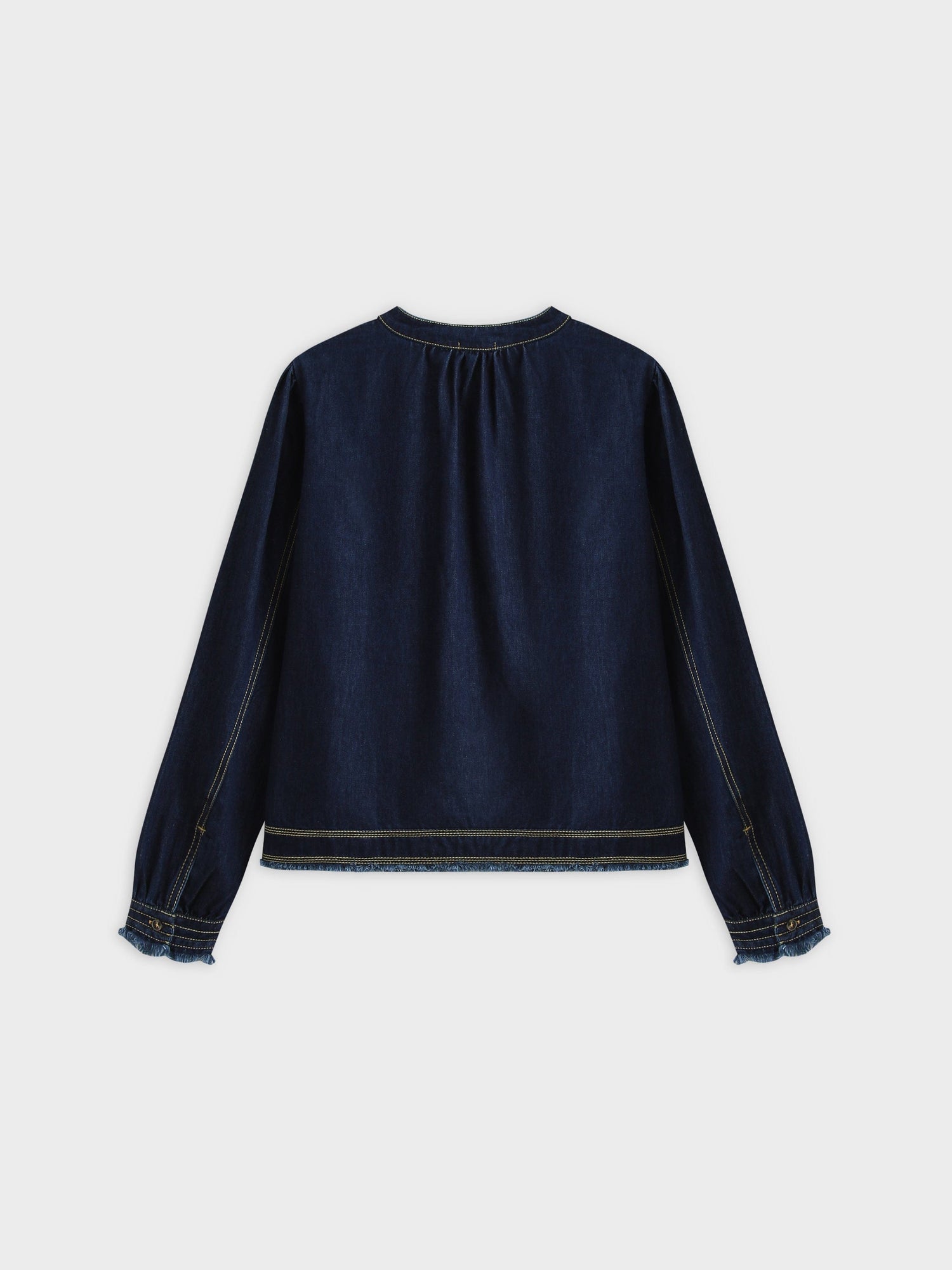 Denim Trapeze Top-Blue Denim