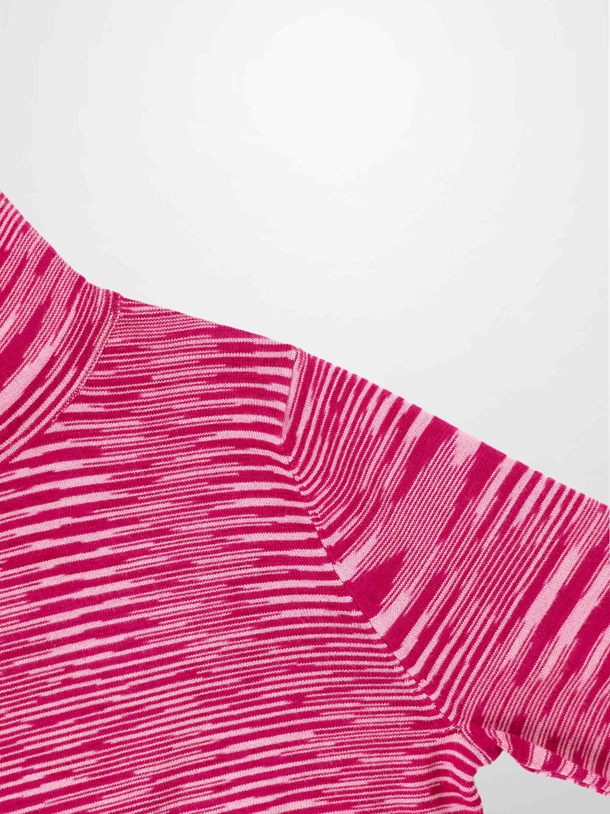 Abstract Stripe Knit Turtleneck-Berry Stripe