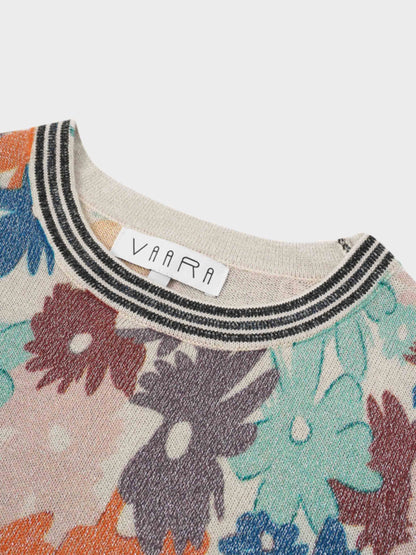 Crew Lurex Sweater-Floral