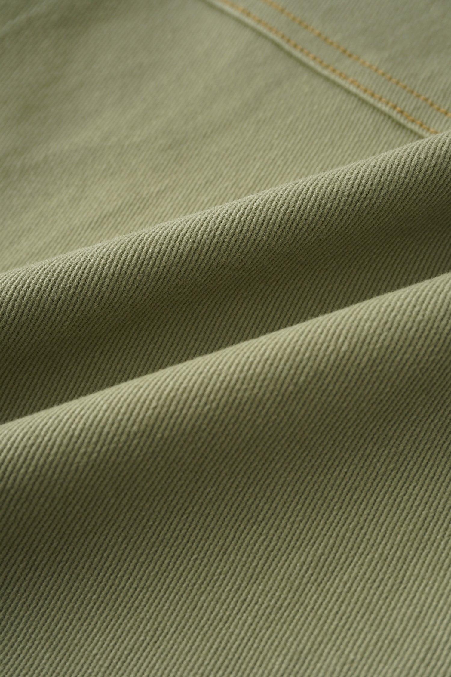 Stitched Tiered Belted Denim Skirt-Sage Green