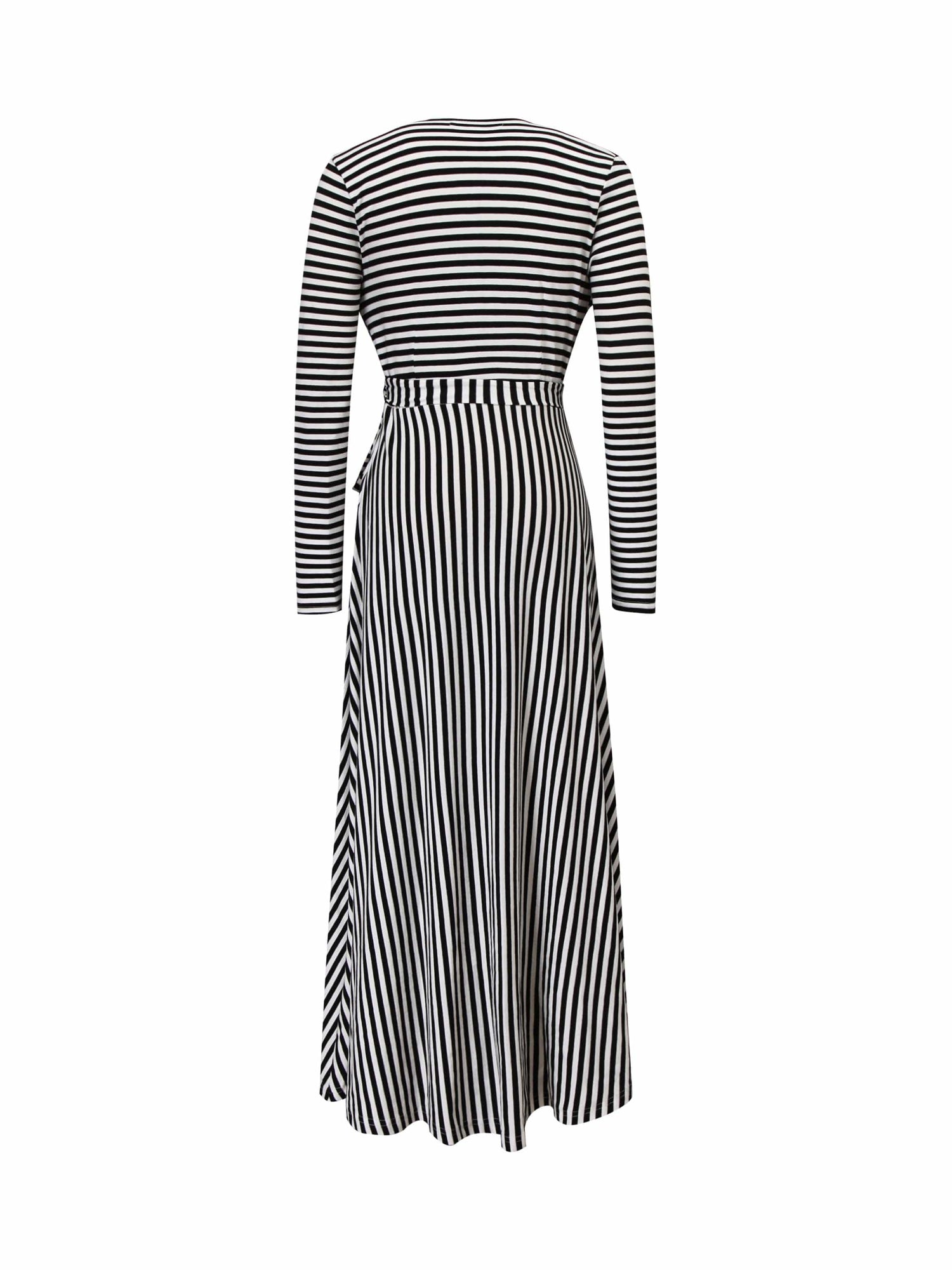 T-SHIRT WRAP DRESS-BLACK/WHITE