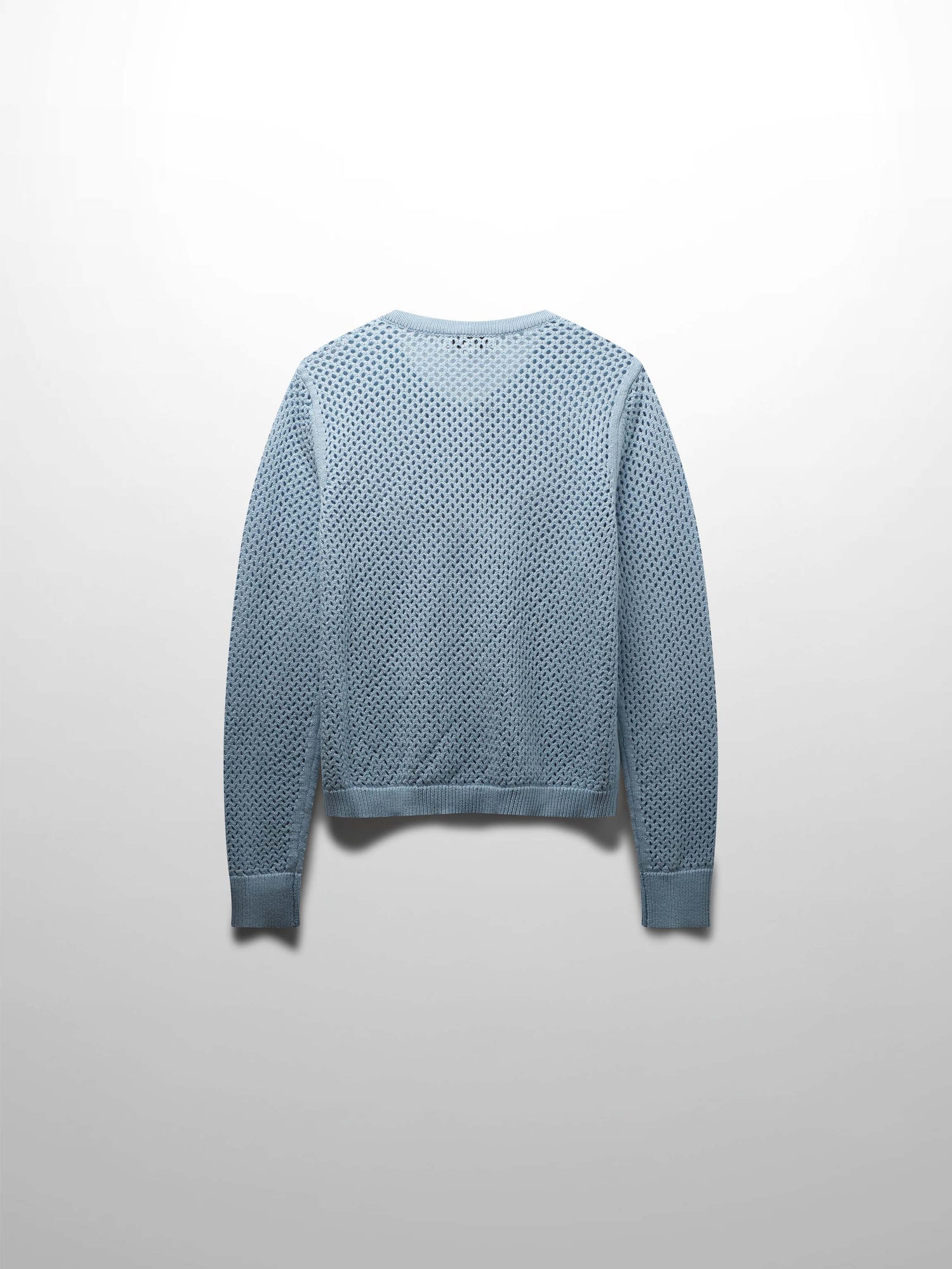 Crochet Knit Button Down Cardigan-Light Blue