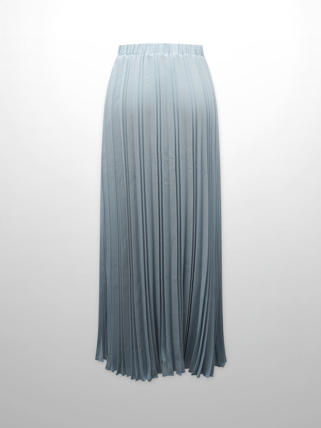 Crepe Pleated Maxi Skirt-Light Blue